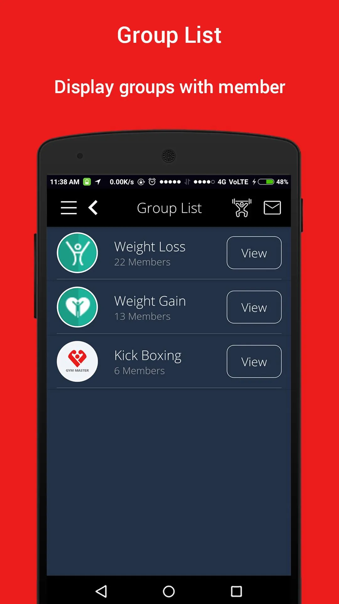 Gym Master Android Application | Indus Appstore | Screenshot