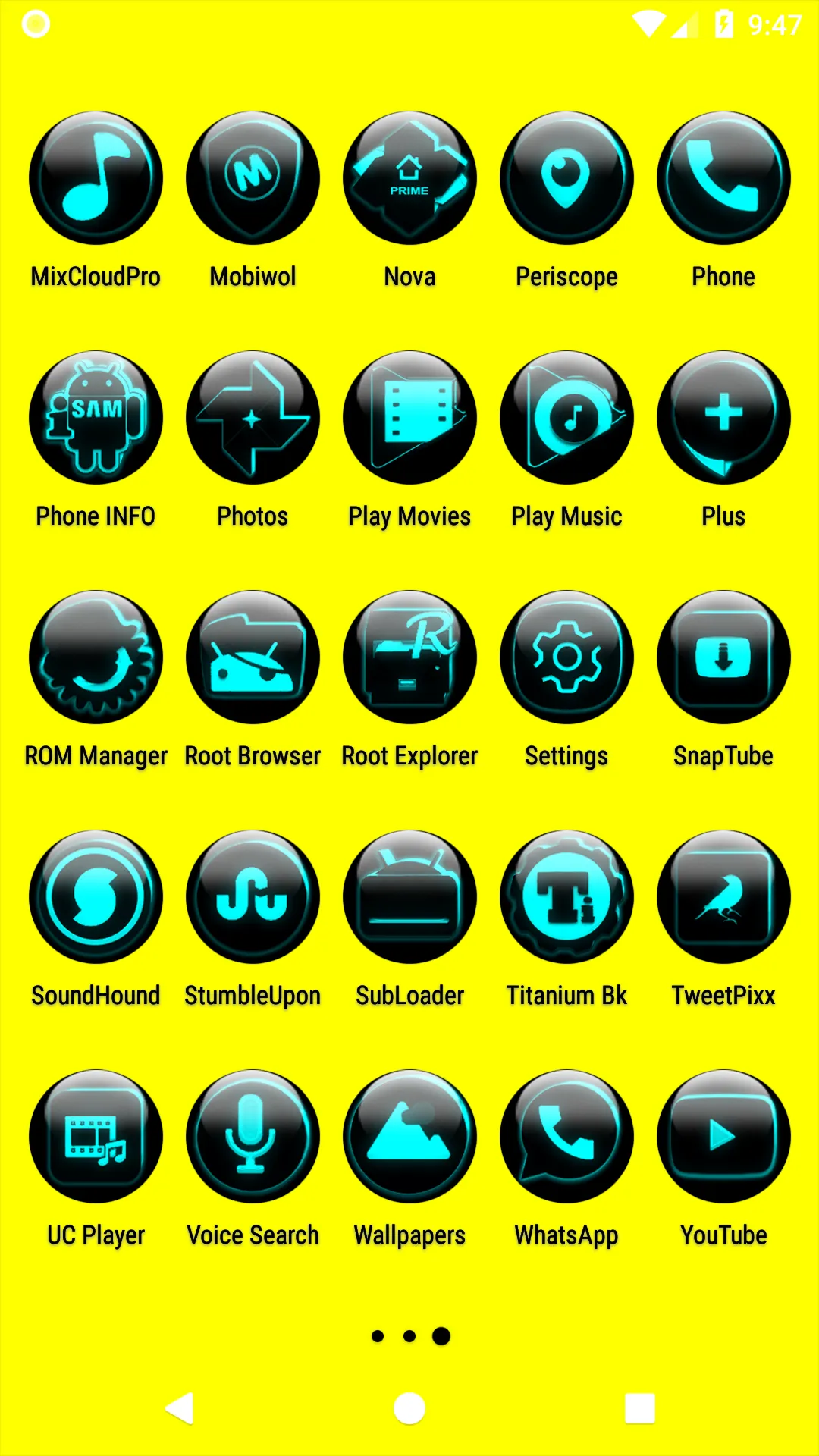 Cyan Glass Orb Icon Pack | Indus Appstore | Screenshot