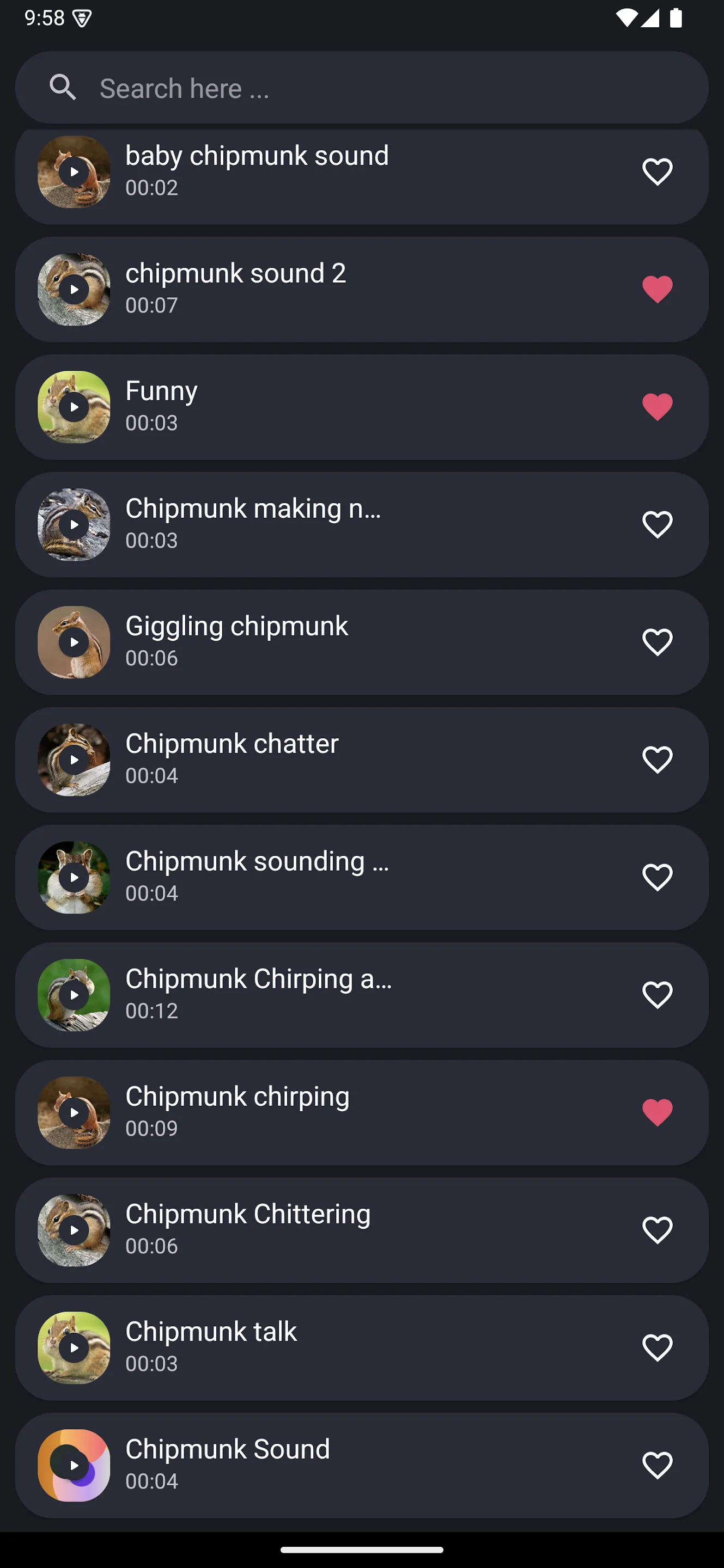 Chipmunk Sounds | Indus Appstore | Screenshot