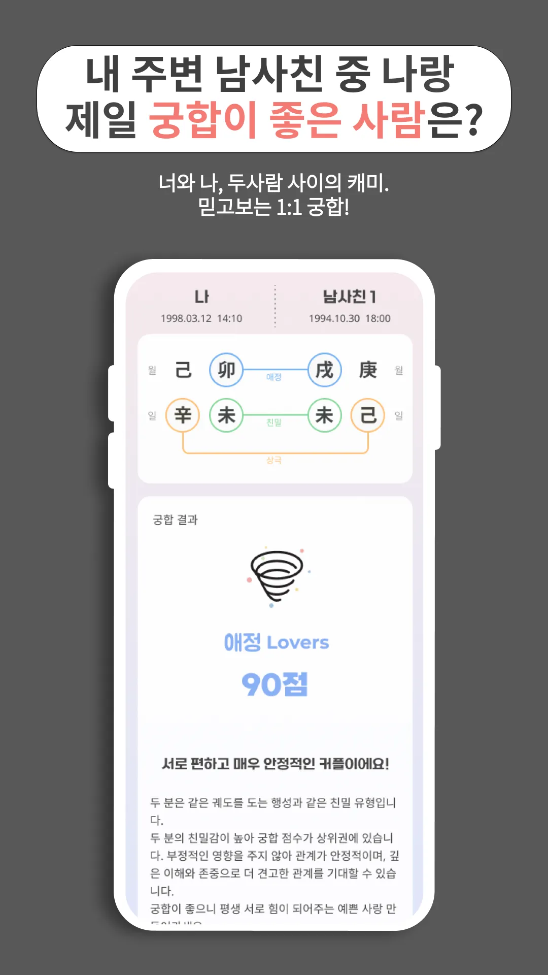 리얼미 2024 - 연인궁합 친구궁합 그룹궁합 | Indus Appstore | Screenshot