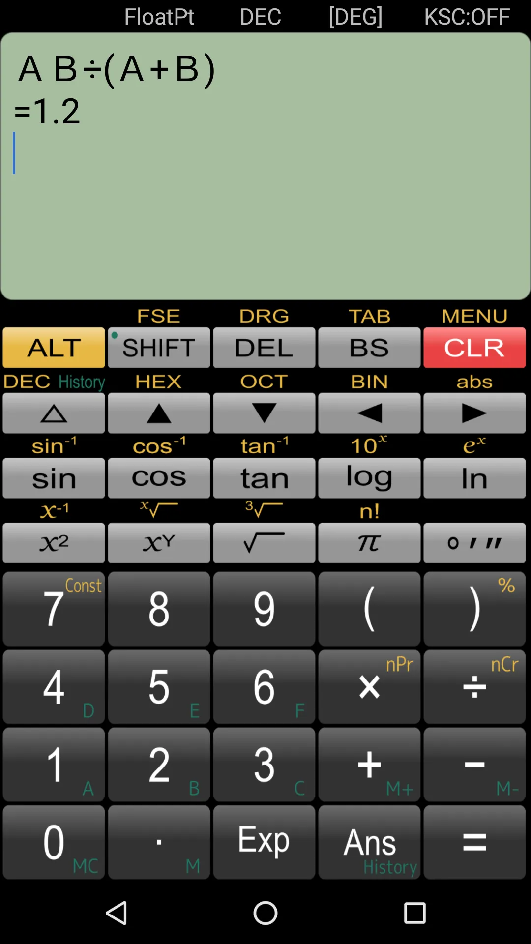 Panecal Scientific Calculator | Indus Appstore | Screenshot