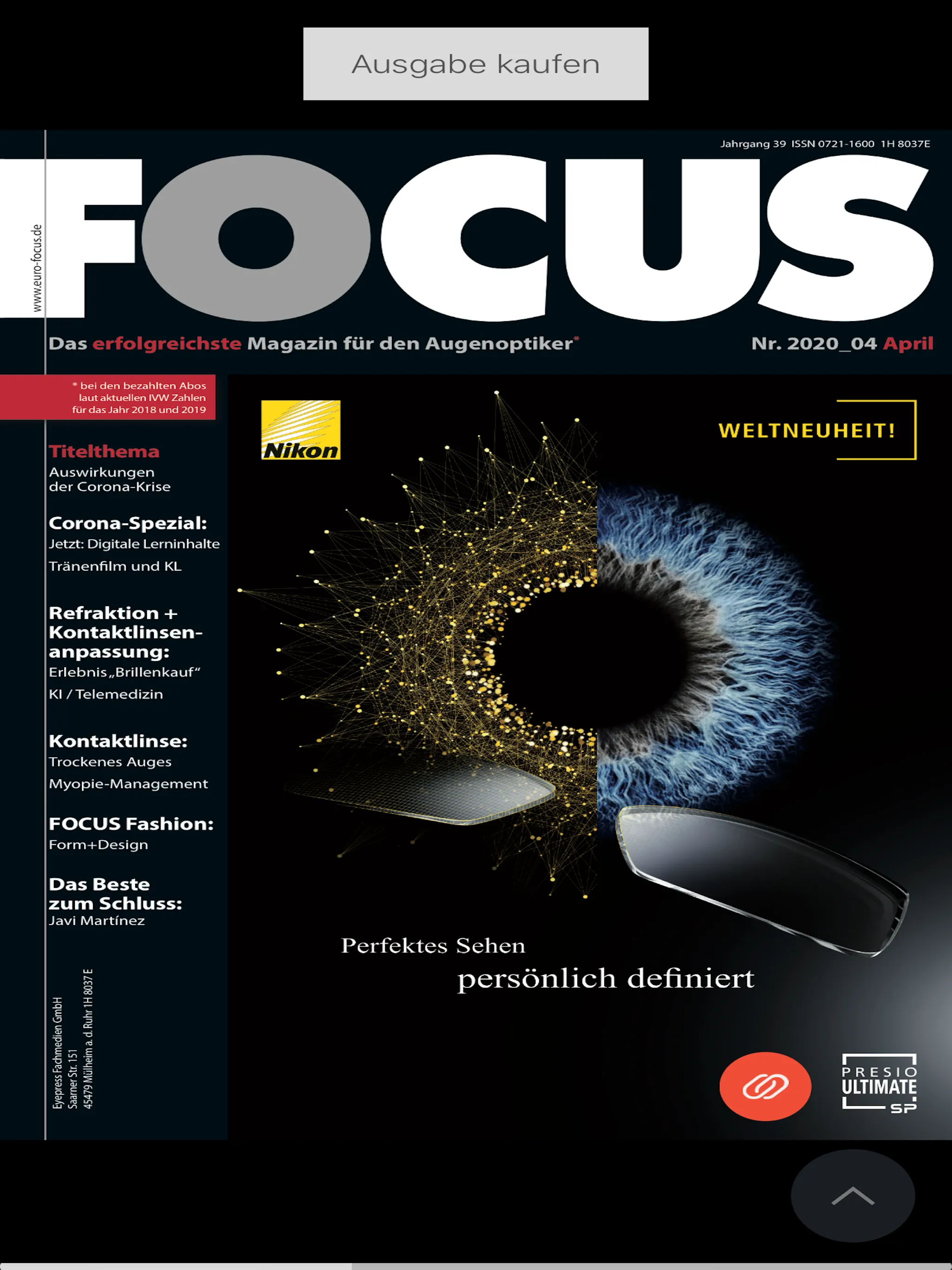 FOCUS - für den Augenoptiker | Indus Appstore | Screenshot