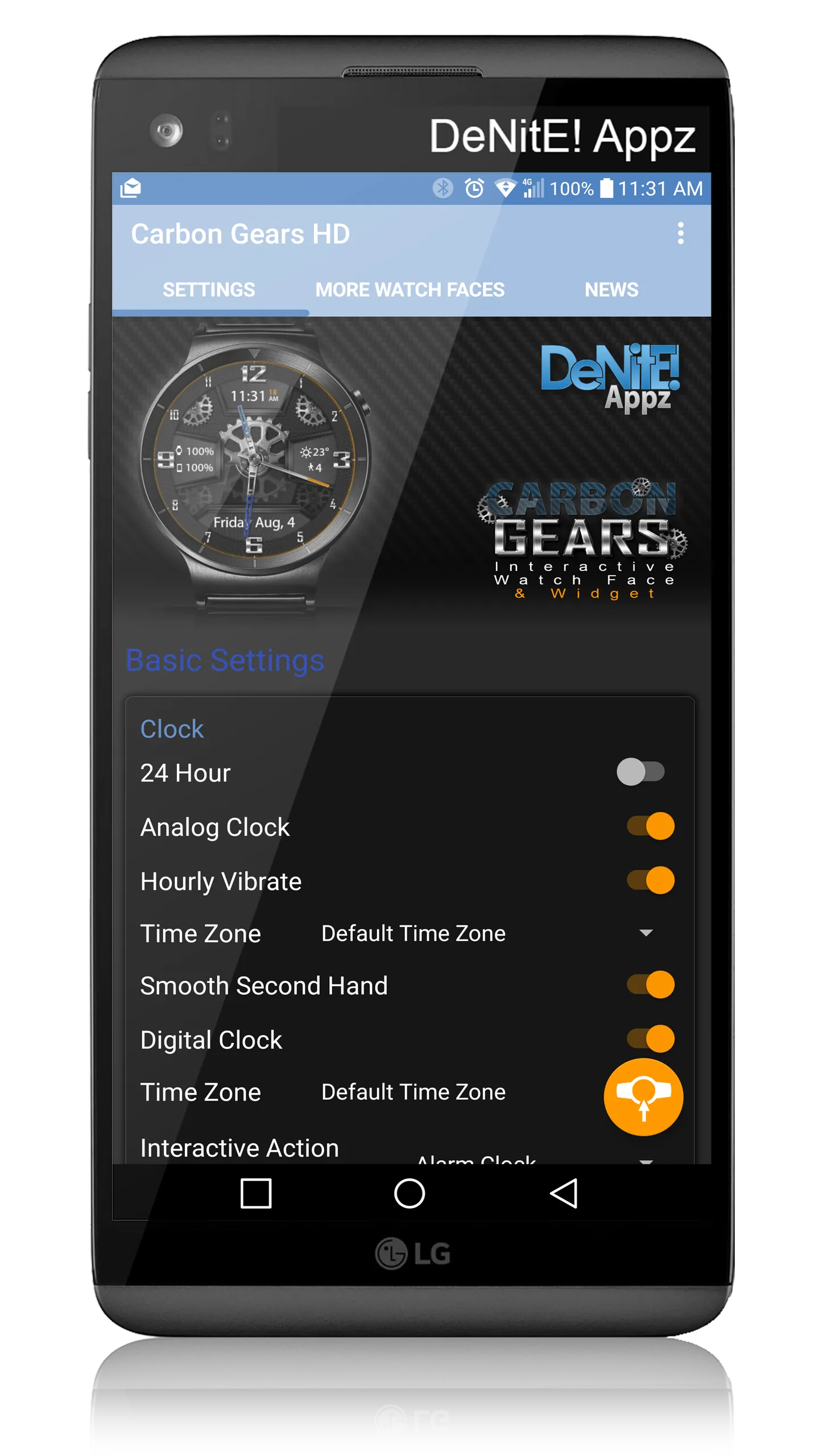 Carbon Gears HD Watch Face | Indus Appstore | Screenshot