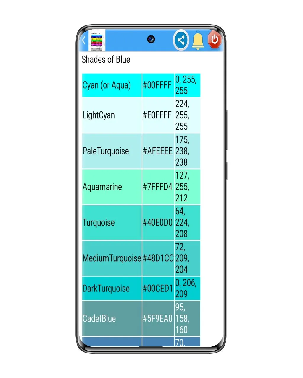 HTML RGB HEX Color code | Indus Appstore | Screenshot