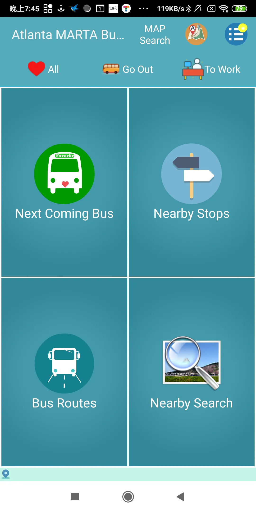 Atlanta Bus Timetable | Indus Appstore | Screenshot