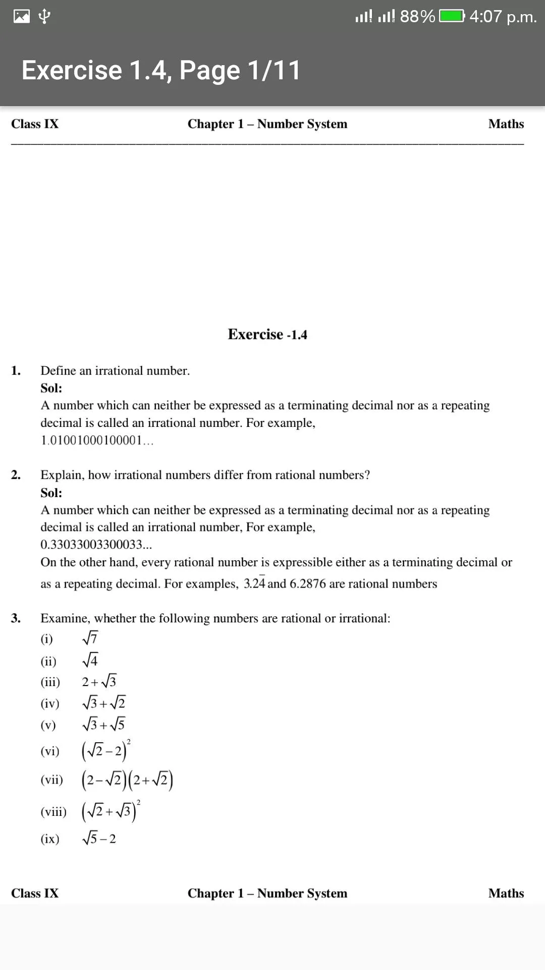 Class 9 Maths Solutions - RD S | Indus Appstore | Screenshot