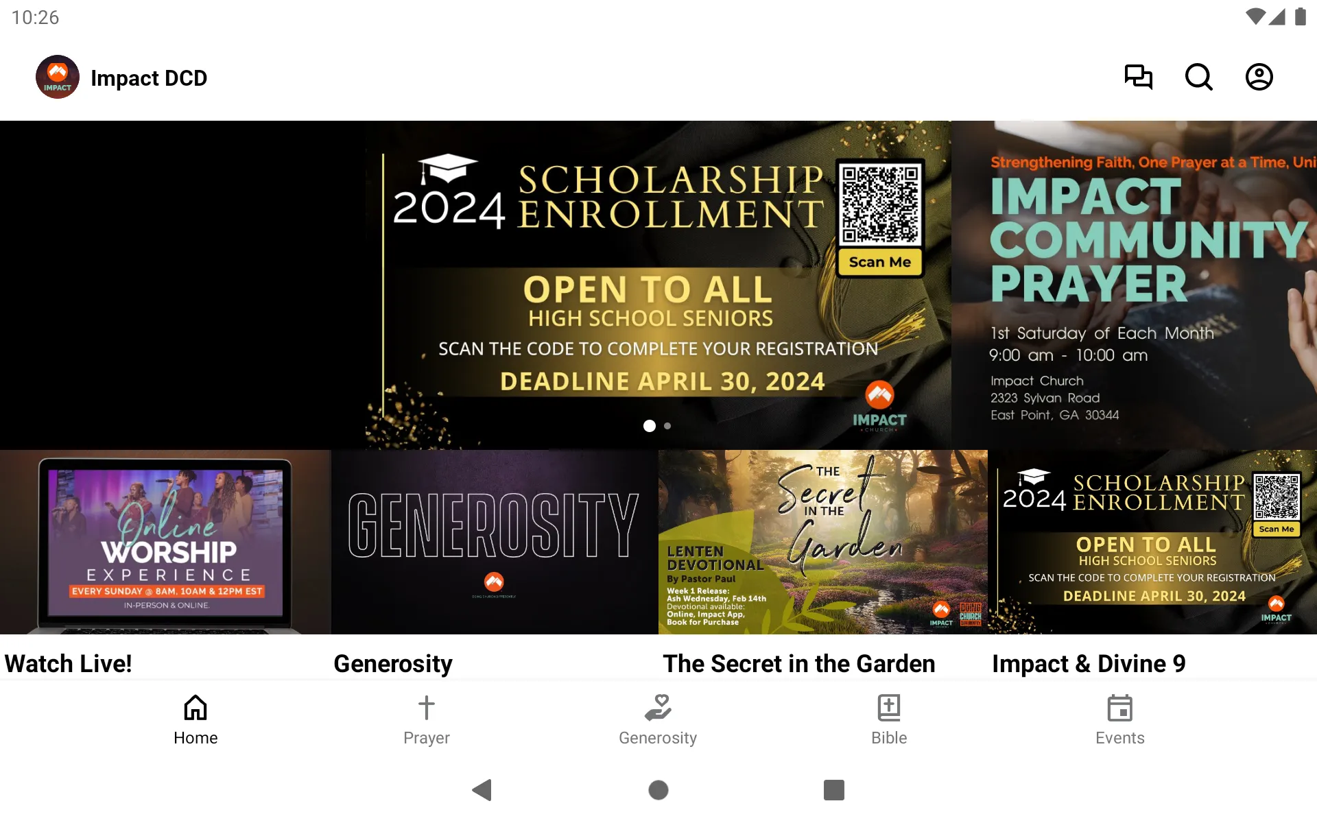 Impact Church App | Indus Appstore | Screenshot