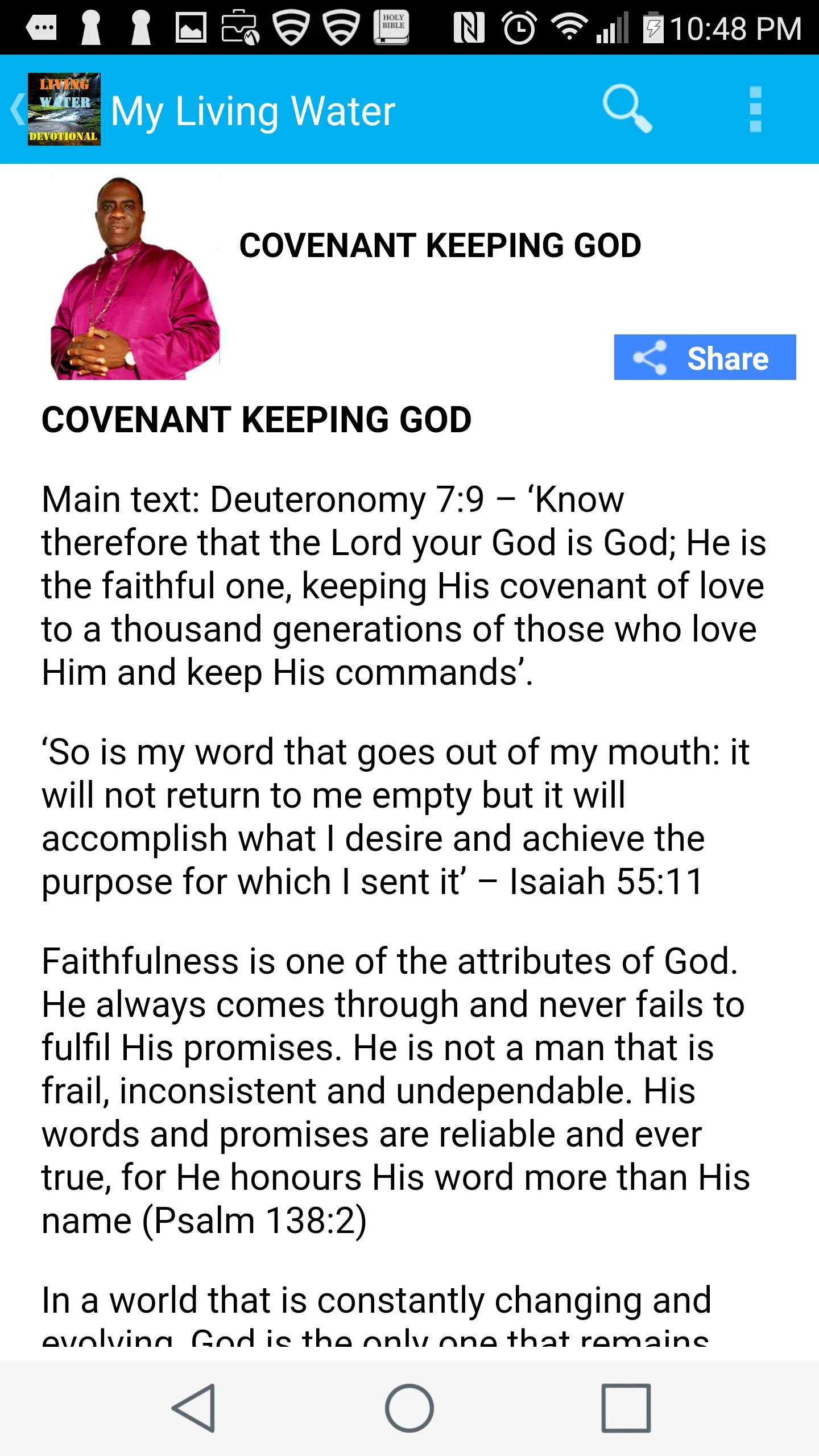 My Living Water Devotional | Indus Appstore | Screenshot