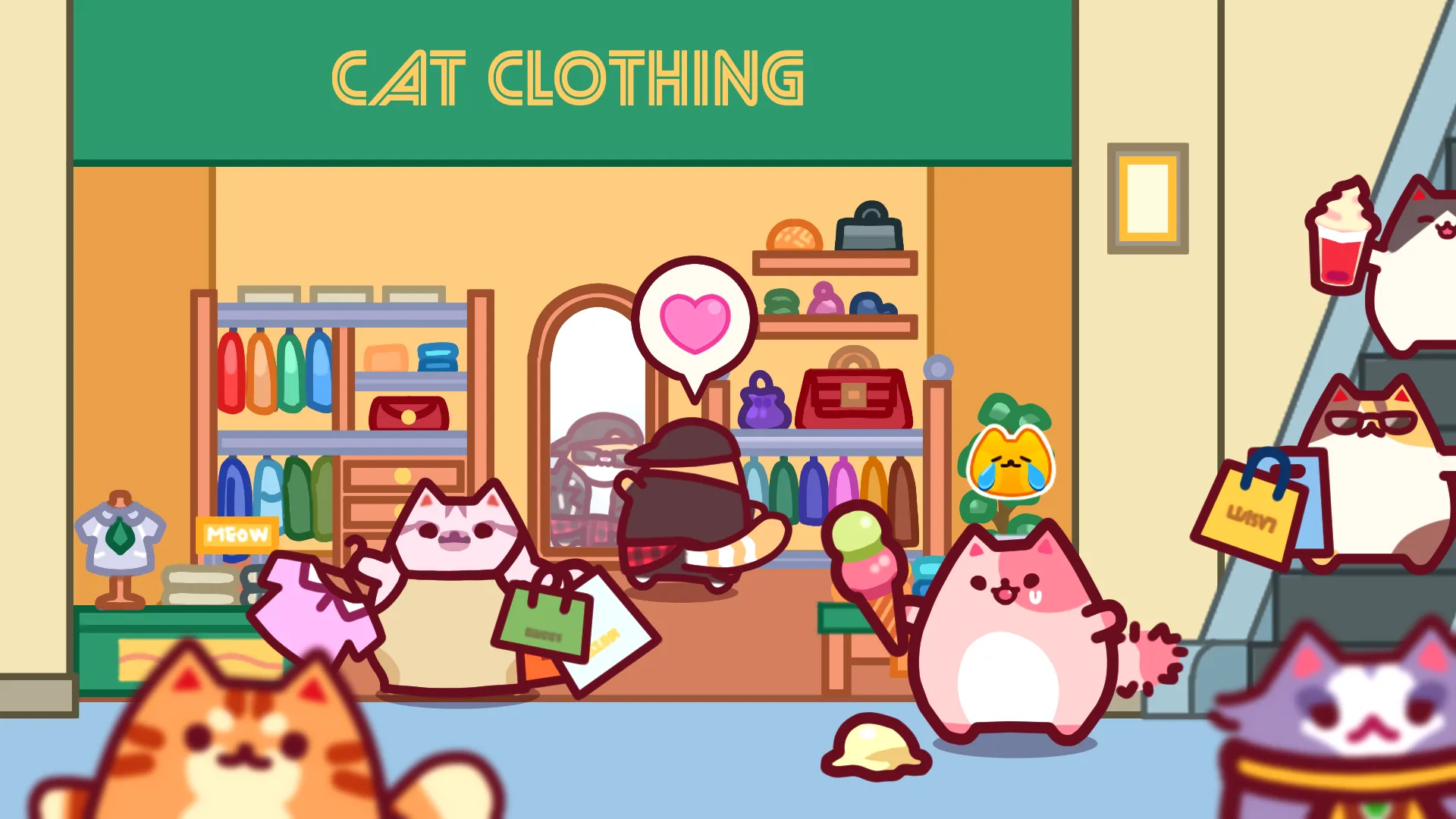 Cat Mall: Idle Shopping Tycoon | Indus Appstore | Screenshot