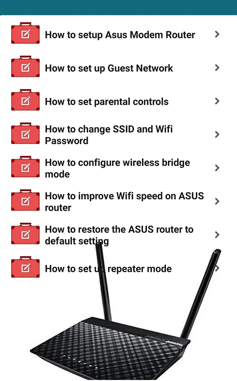 Asus Modem Router Guide | Indus Appstore | Screenshot