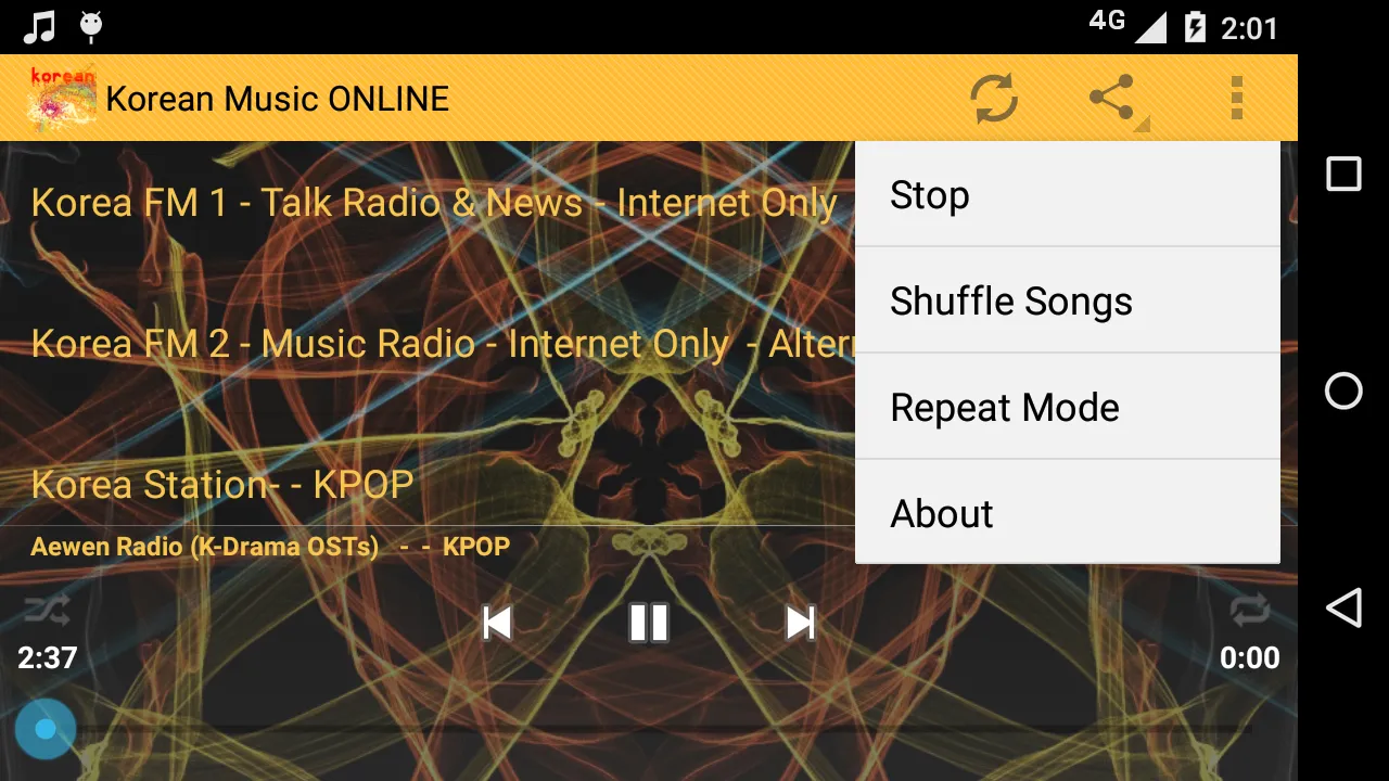 Korean Music ONLINE | Indus Appstore | Screenshot