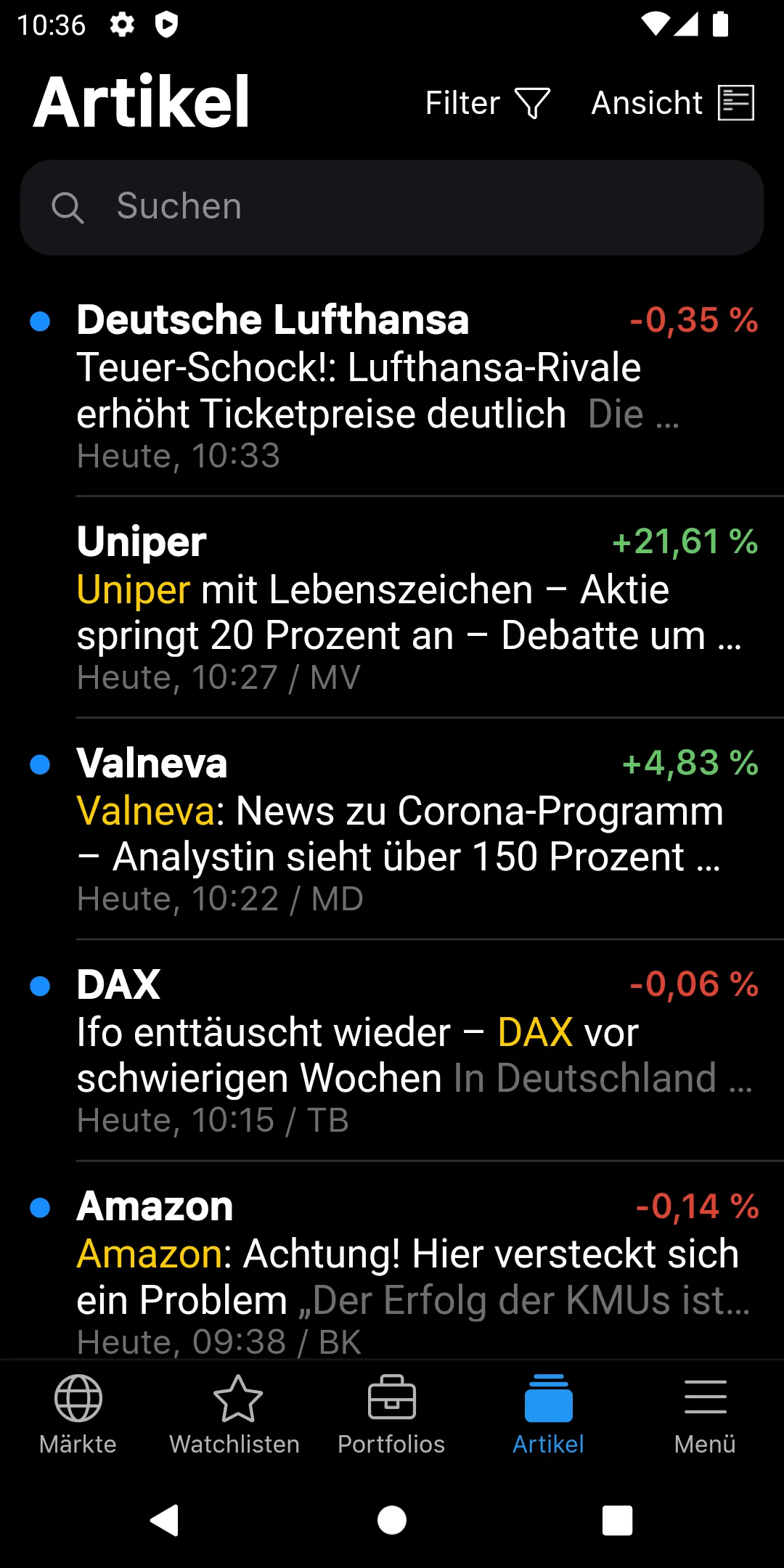 DER AKTIONÄR | Indus Appstore | Screenshot