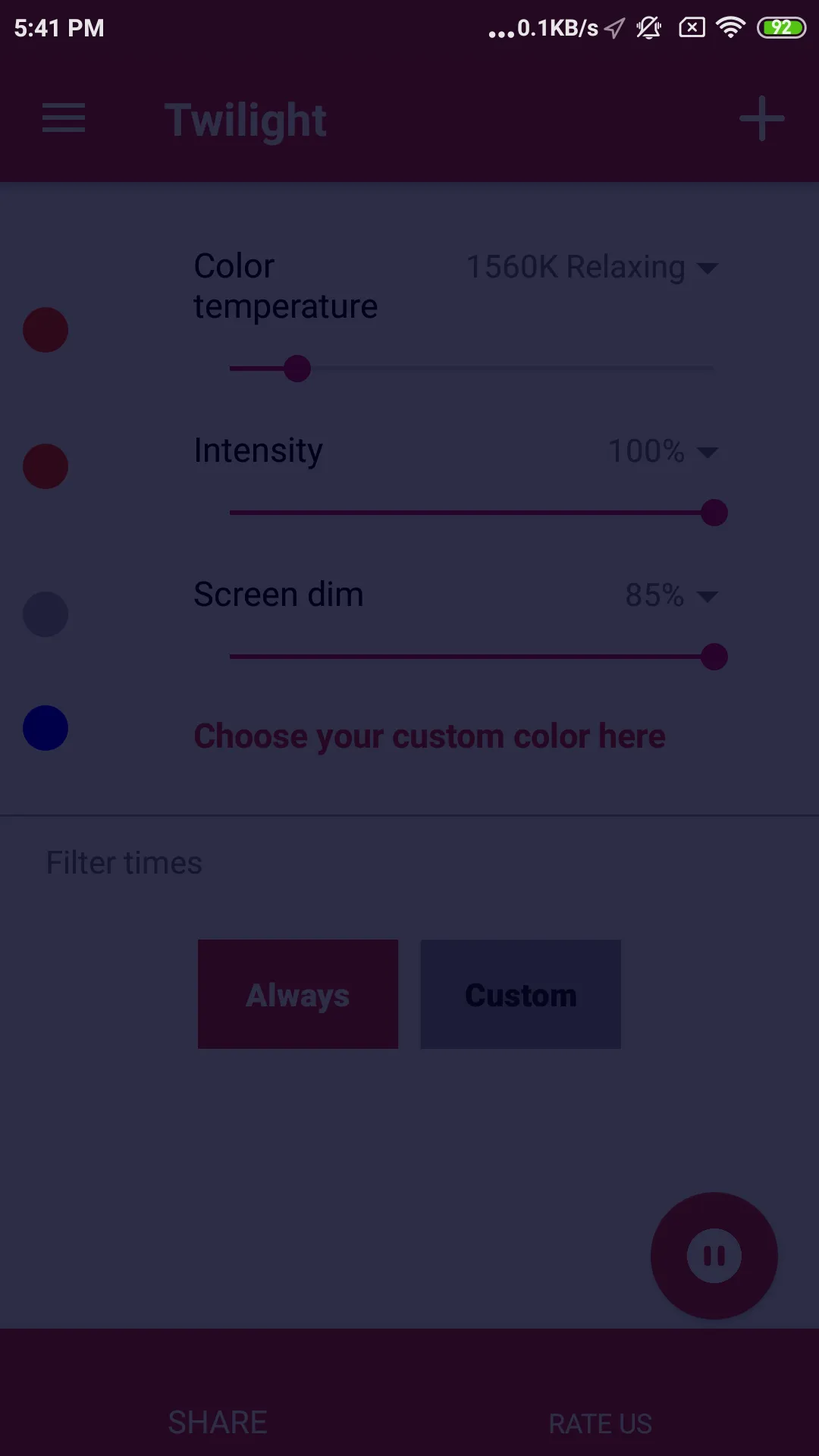 Twilight Blue Light Filter | Indus Appstore | Screenshot