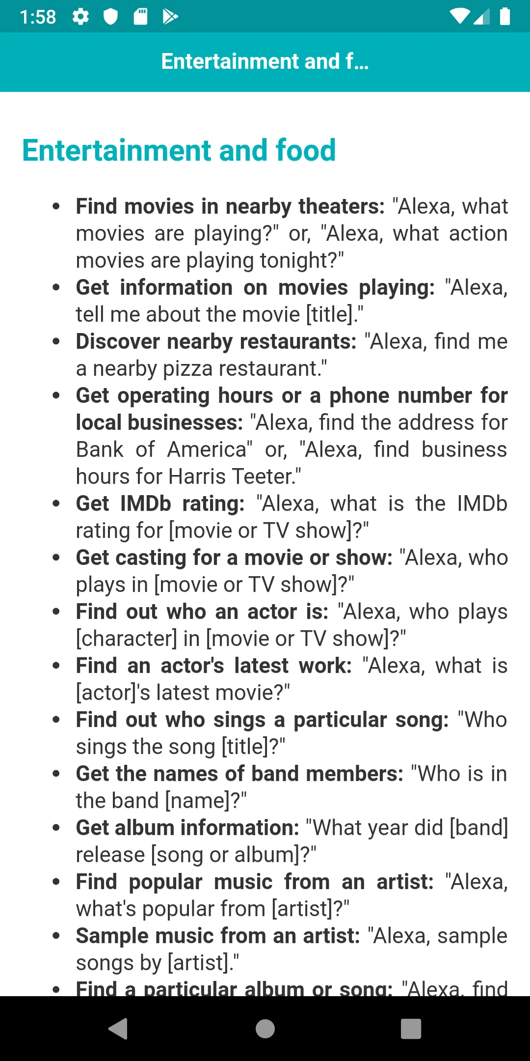 User guide for Alexa | Indus Appstore | Screenshot