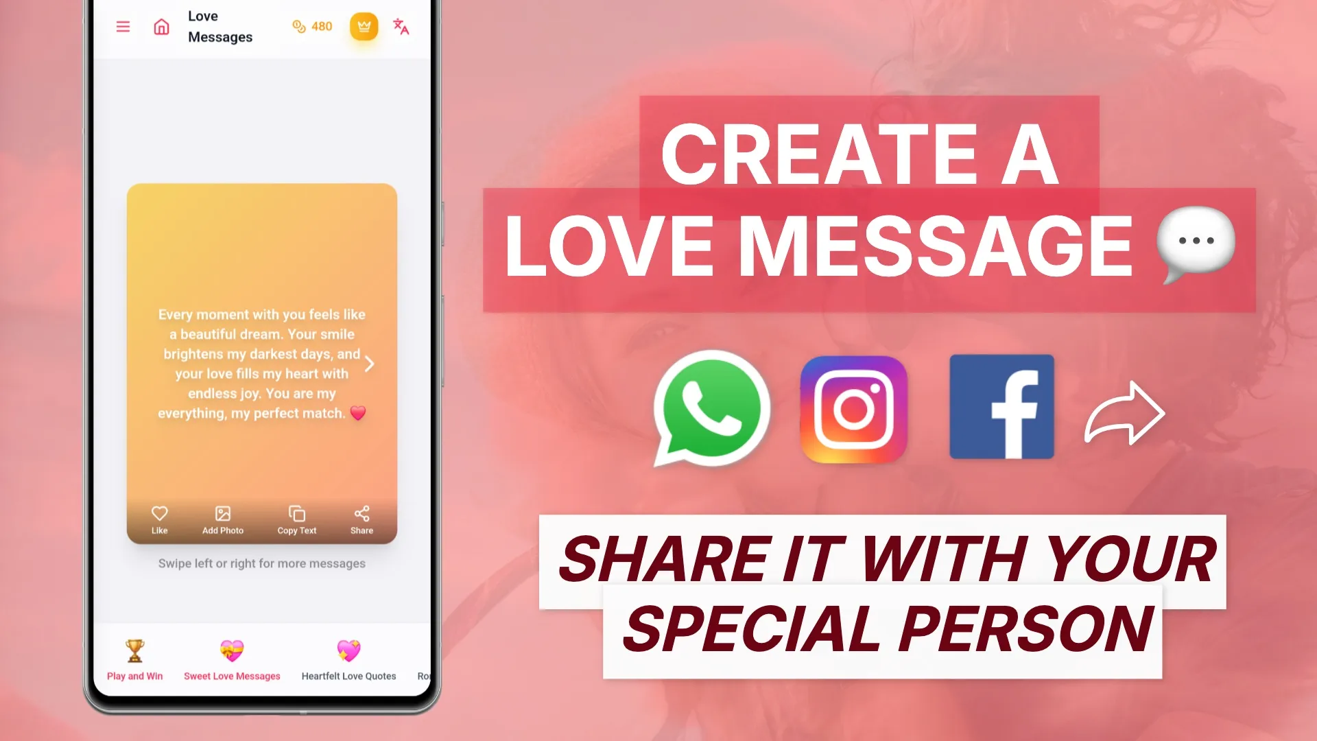 Love Messages Romantic Quotes | Indus Appstore | Screenshot