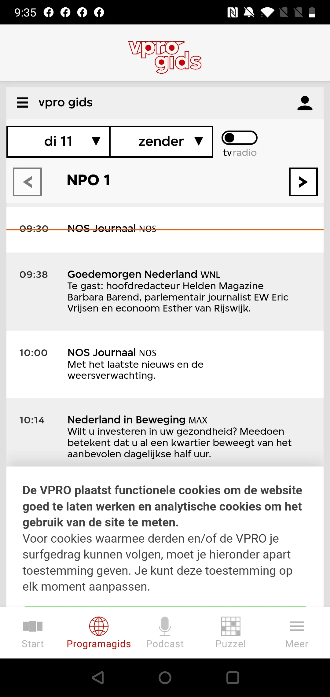 VPRO Gids | Indus Appstore | Screenshot