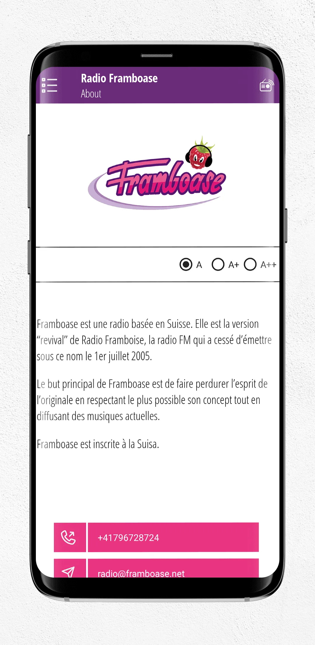 Radio Framboase | Indus Appstore | Screenshot