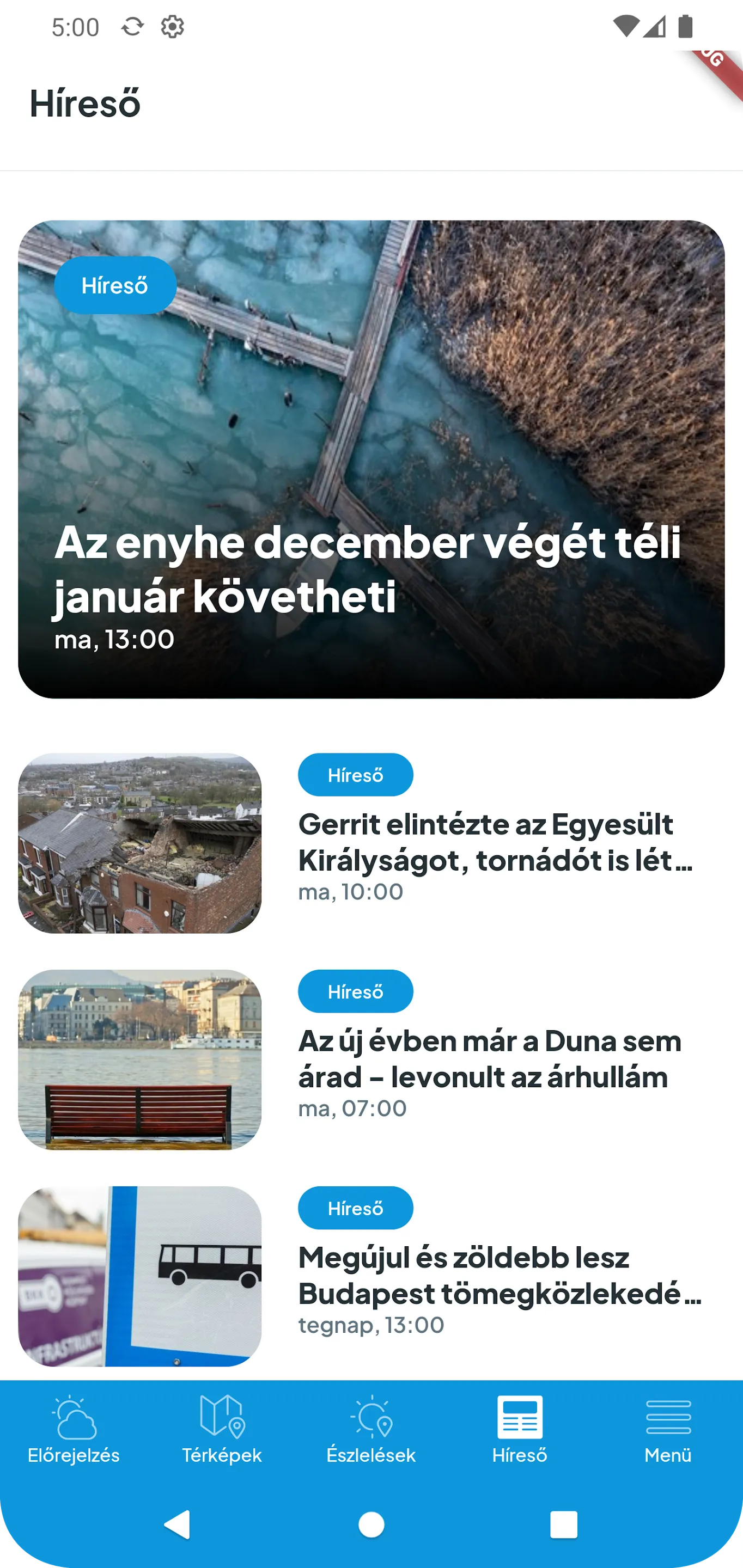 Köpönyeg - időjárás | Indus Appstore | Screenshot