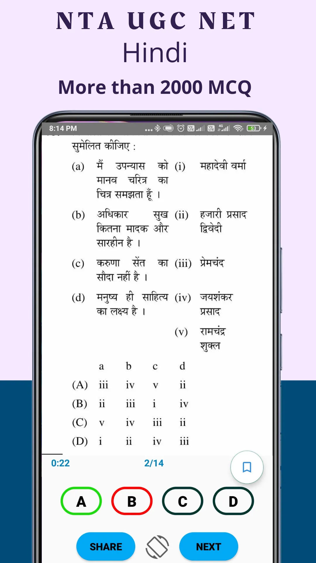 HINDI NET Question Paper | Indus Appstore | Screenshot