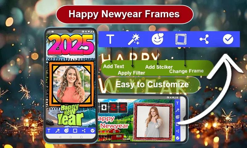 Happy Newyear Photo Frames | Indus Appstore | Screenshot