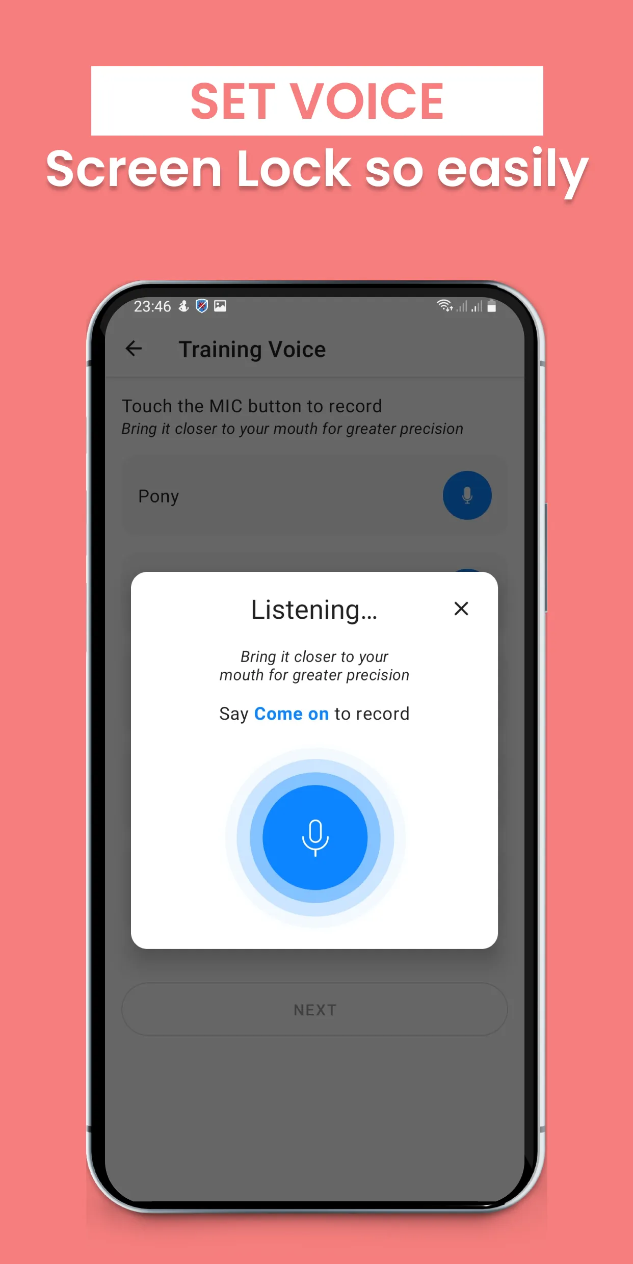 Voice Security Lock Screen | Indus Appstore | Screenshot