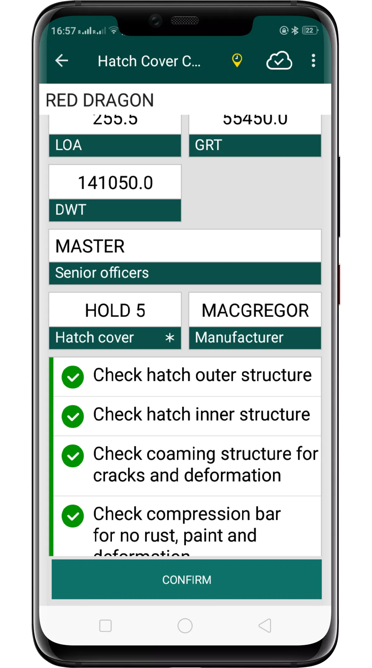 arl Marine Hatch Cover Survey | Indus Appstore | Screenshot