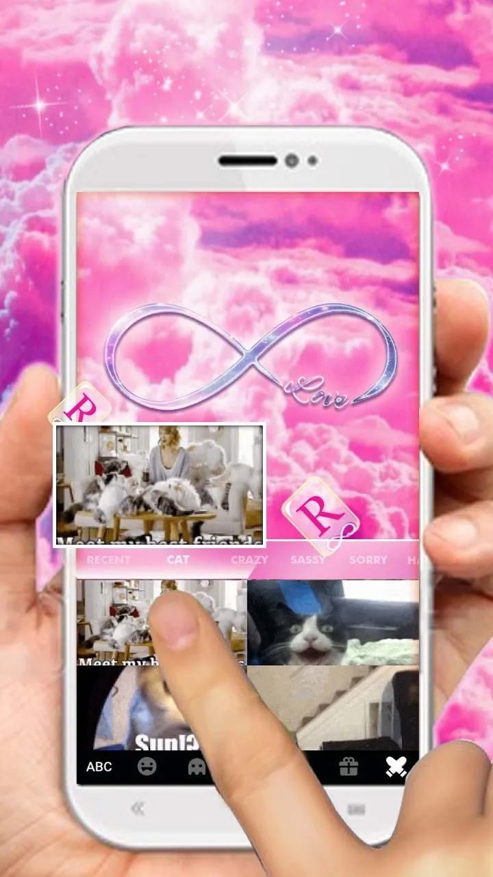 Dreamy Pink Infinity Keyboard  | Indus Appstore | Screenshot