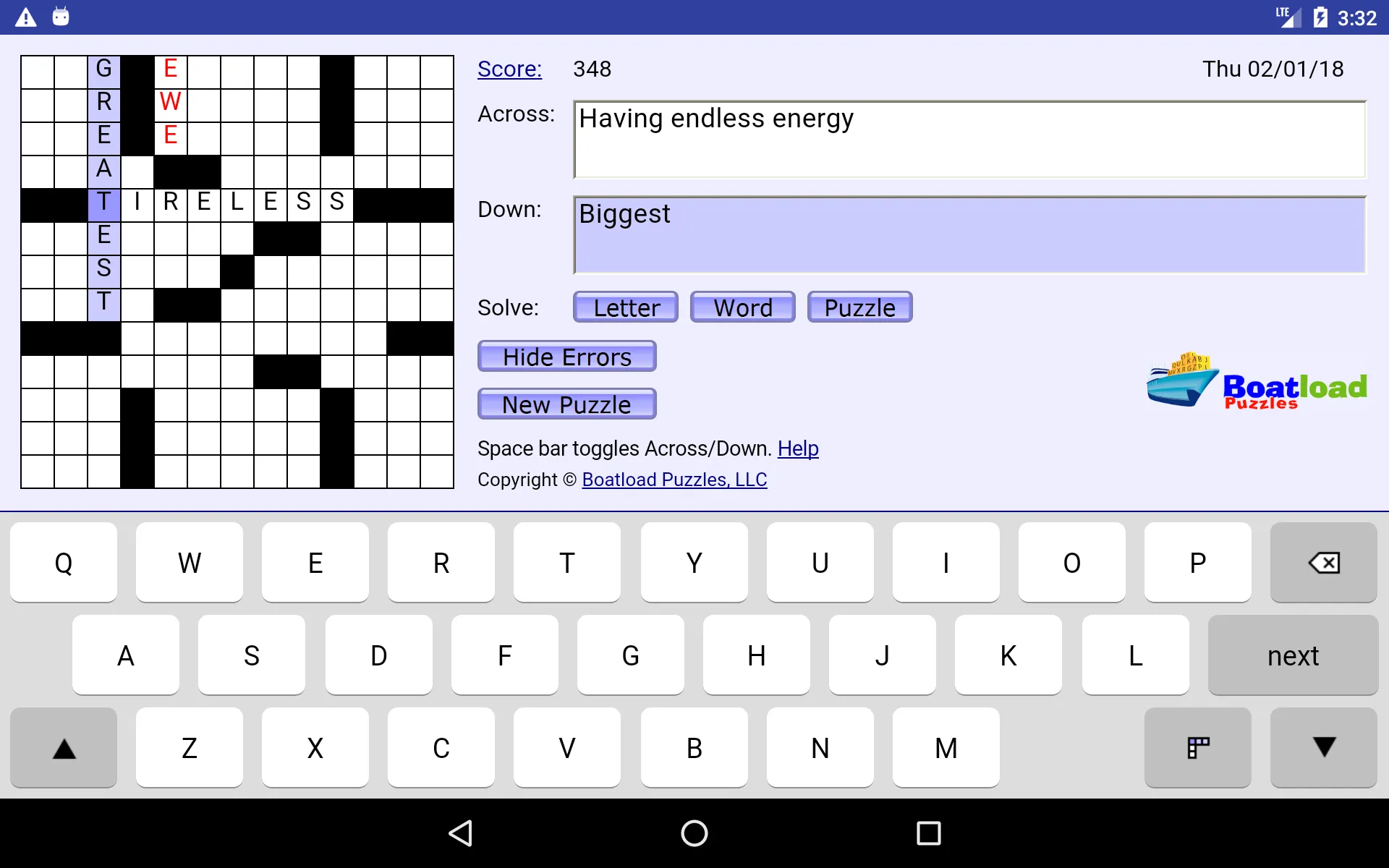 Daily Crosswords | Indus Appstore | Screenshot