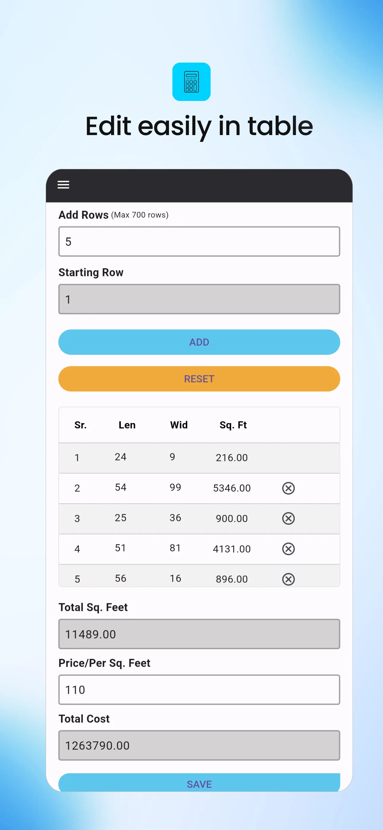 Slab Estimate | Indus Appstore | Screenshot