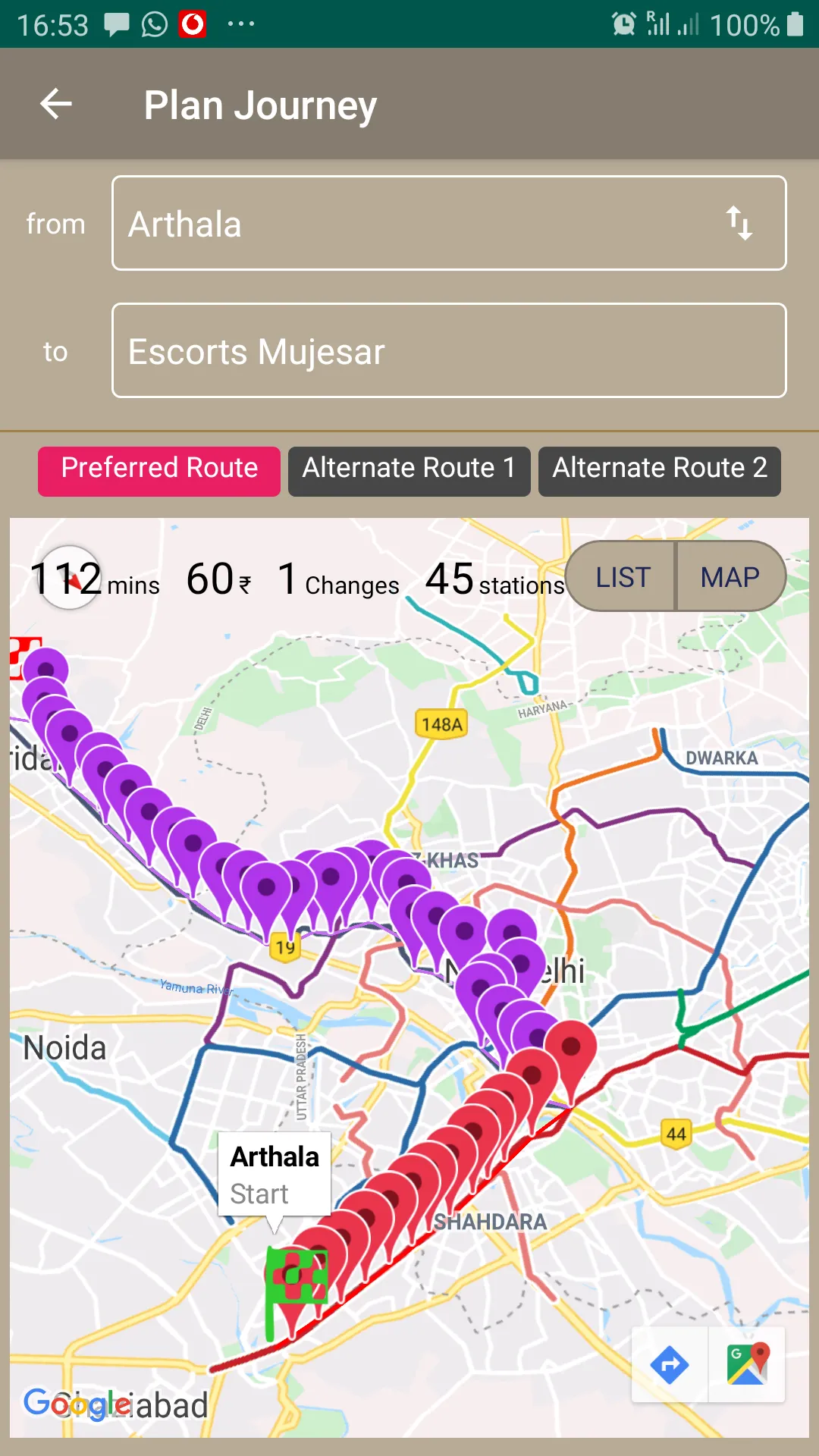 Delhi Metro Pathways | Indus Appstore | Screenshot