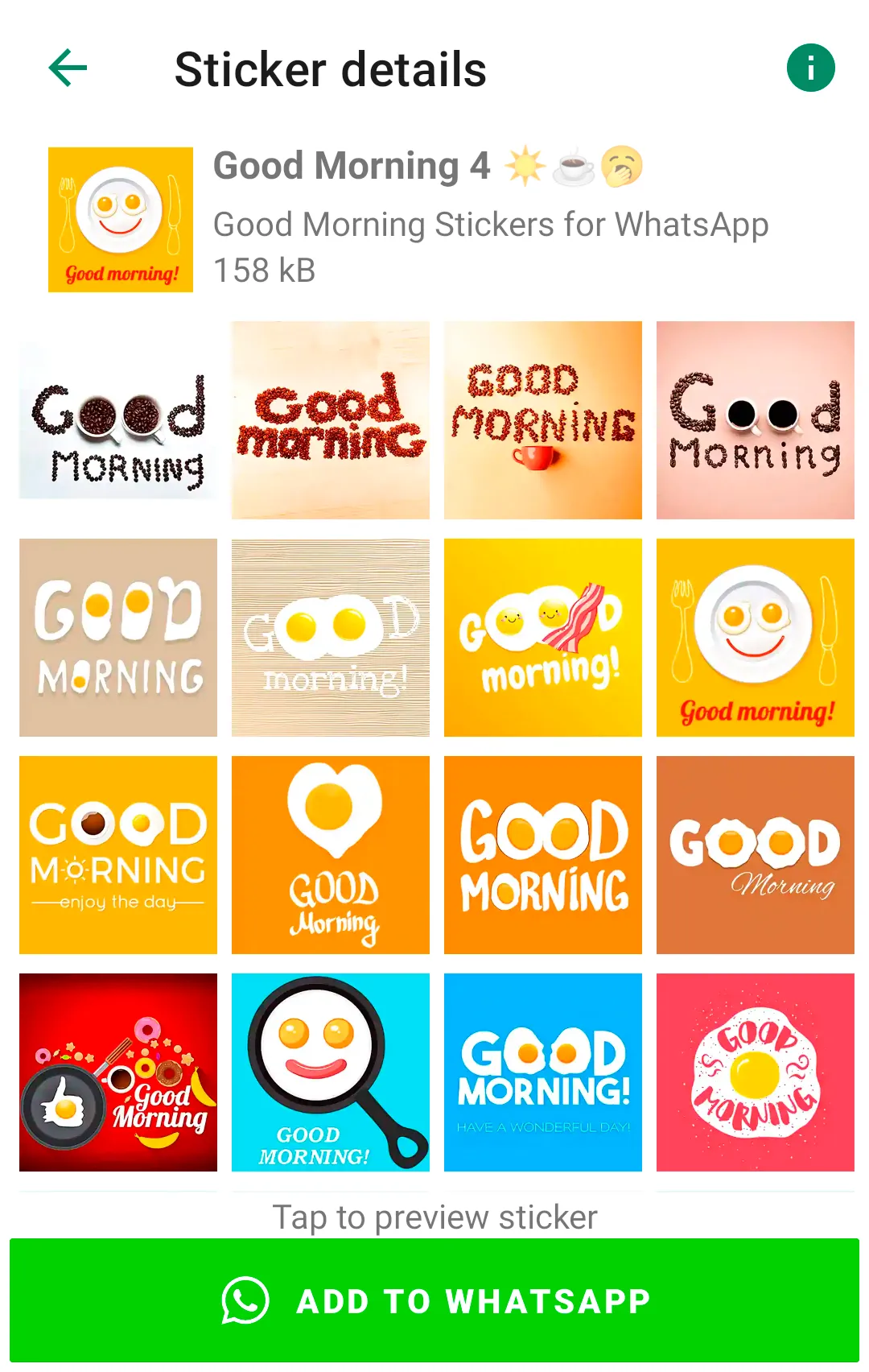 Good Morning Stickers | Indus Appstore | Screenshot