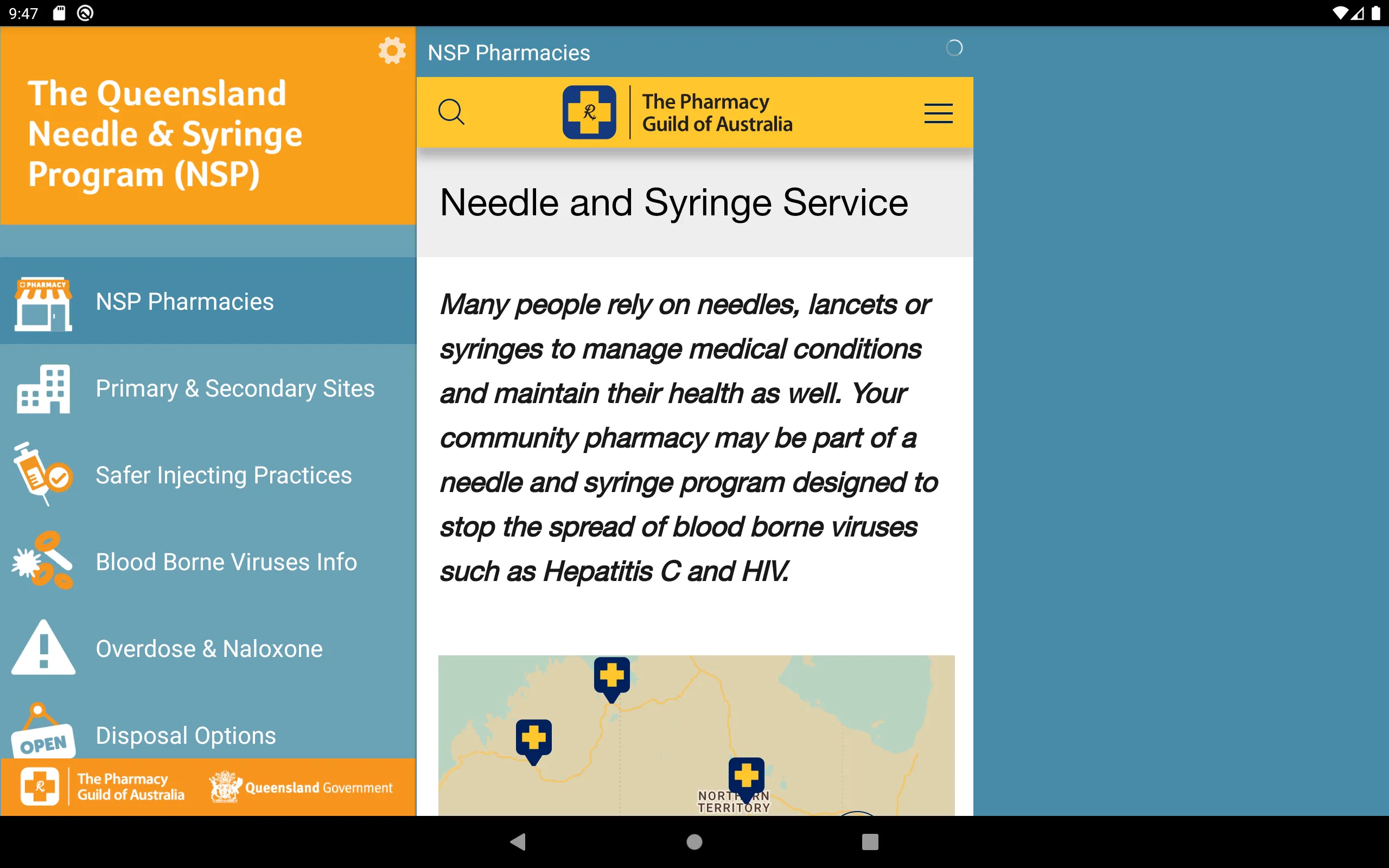 QLD Needle & Syringe Program | Indus Appstore | Screenshot