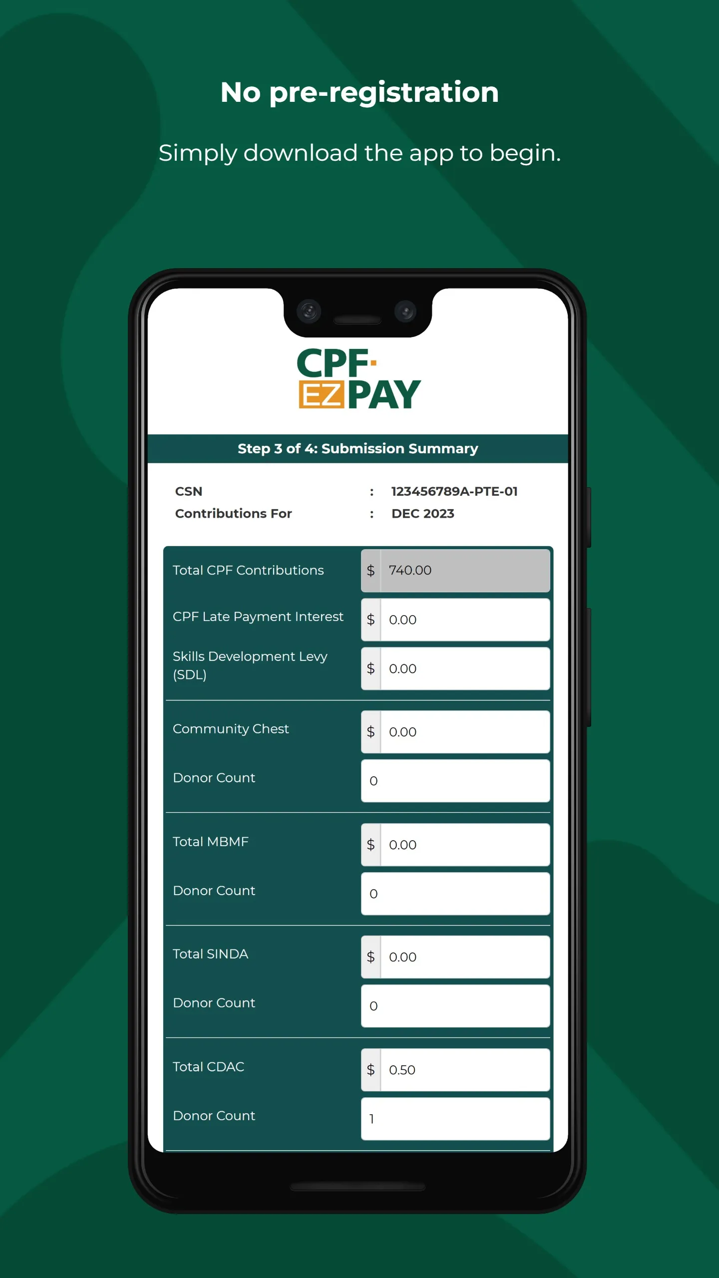 CPF EZPay Mobile | Indus Appstore | Screenshot