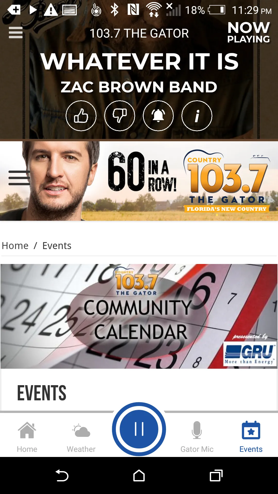 103.7 The Gator | Indus Appstore | Screenshot