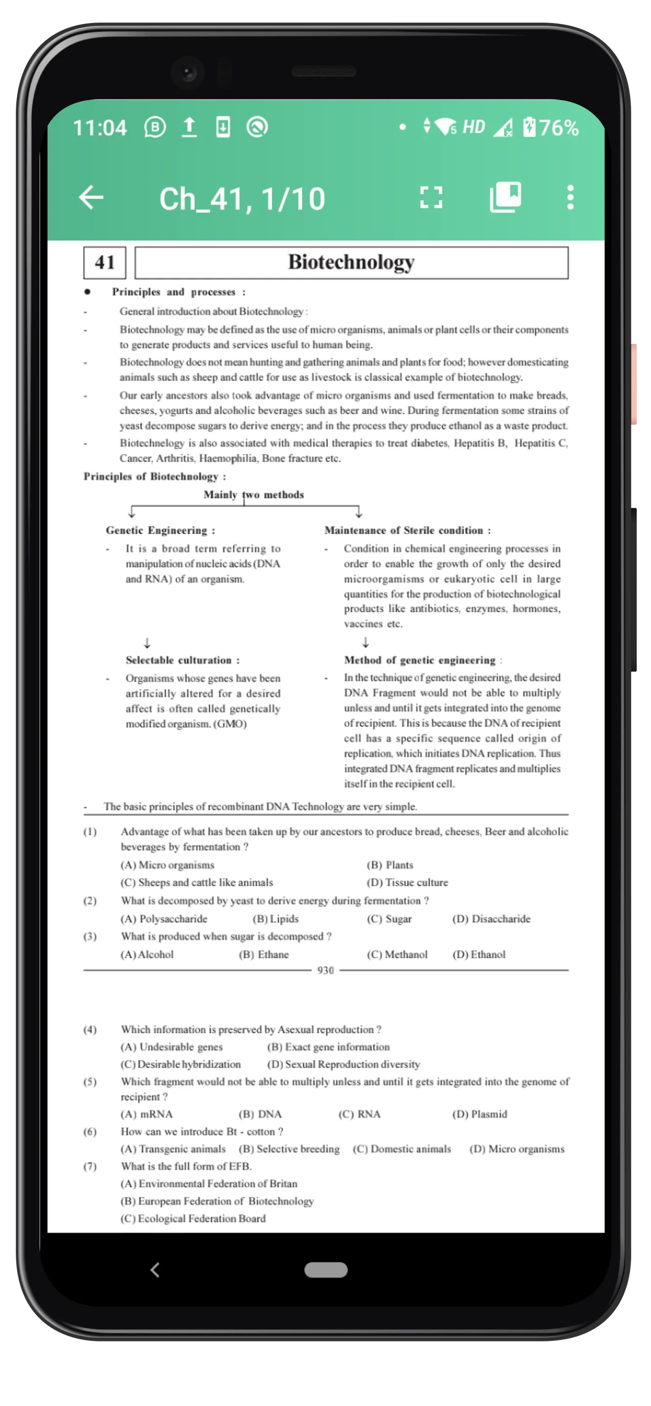 BIOLOGY QUESTION BANK FOR NEET | Indus Appstore | Screenshot