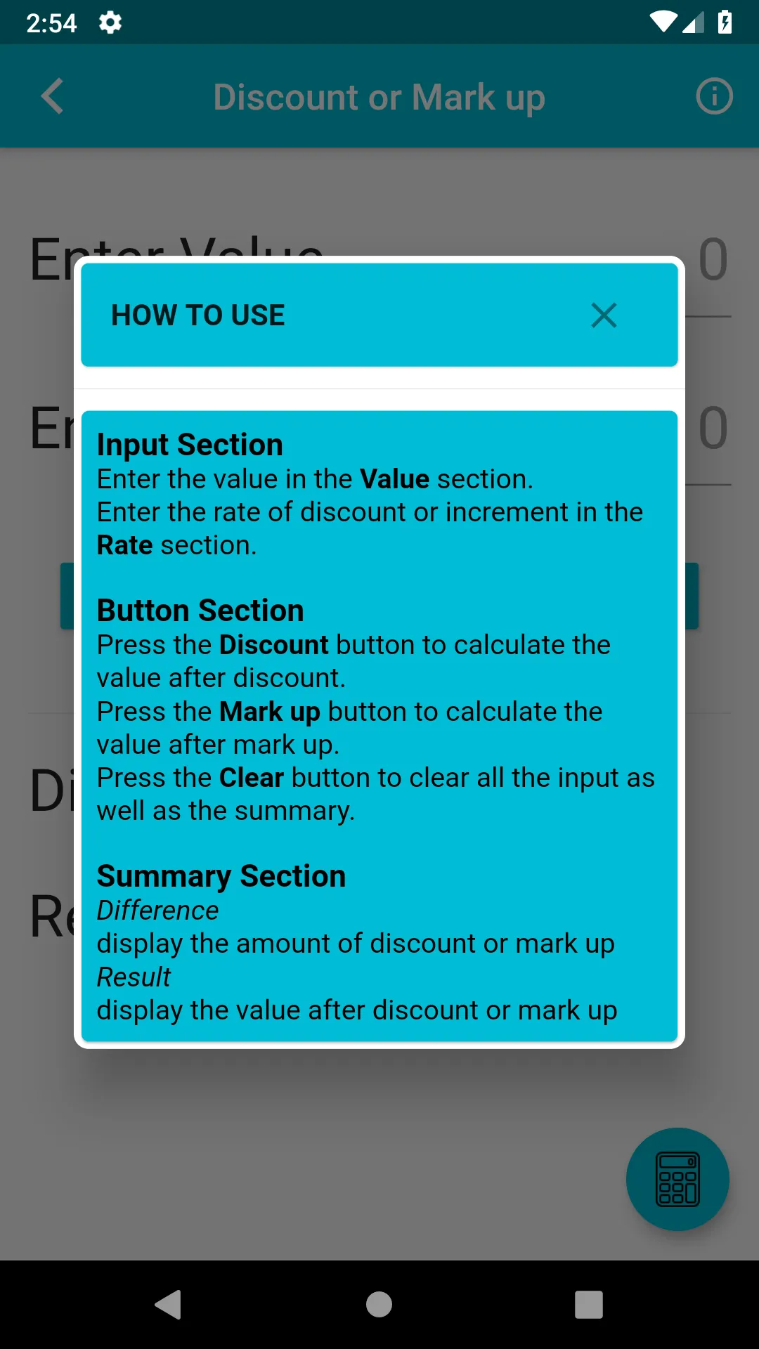 Percentculator | Indus Appstore | Screenshot