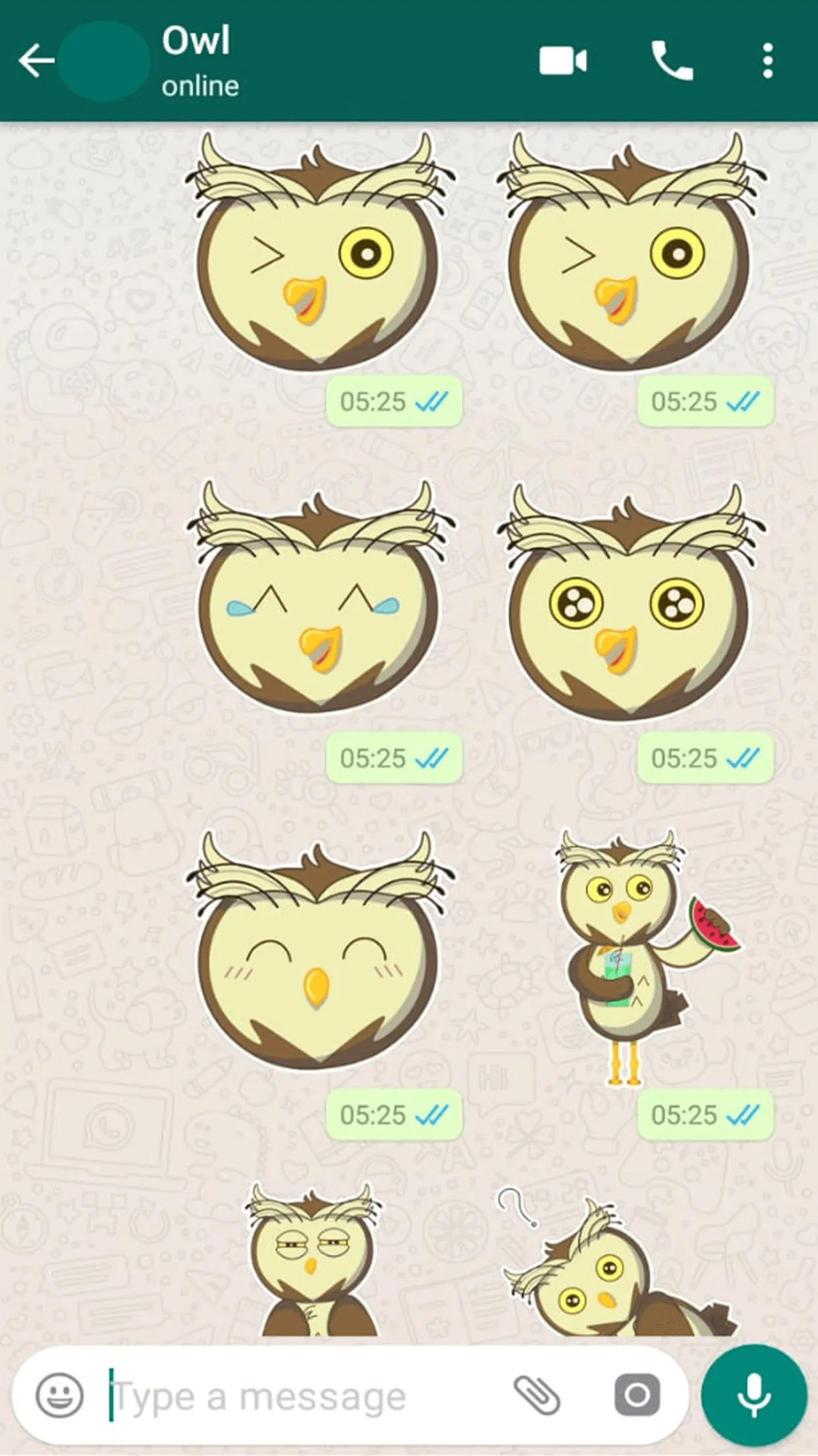 Cute Owl Stickers-WAStickerApp | Indus Appstore | Screenshot