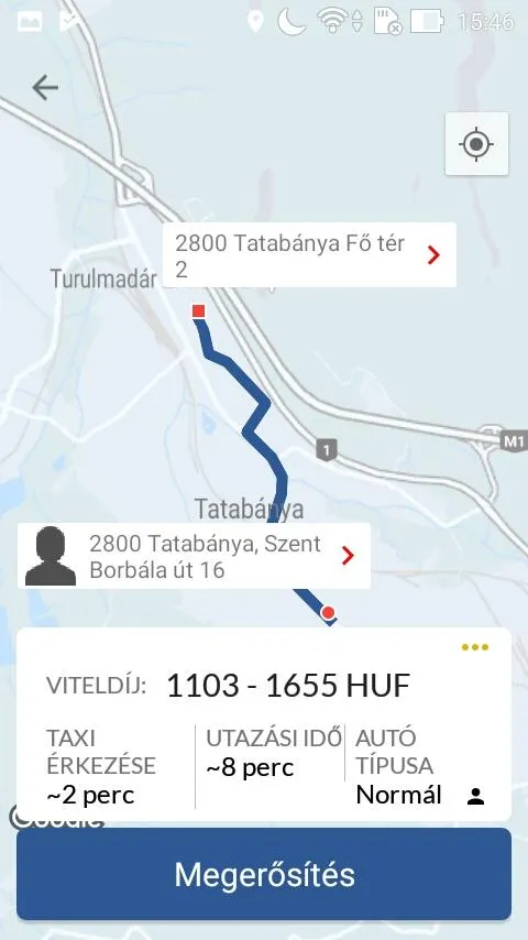 Turul Taxi - Tatabánya | Indus Appstore | Screenshot