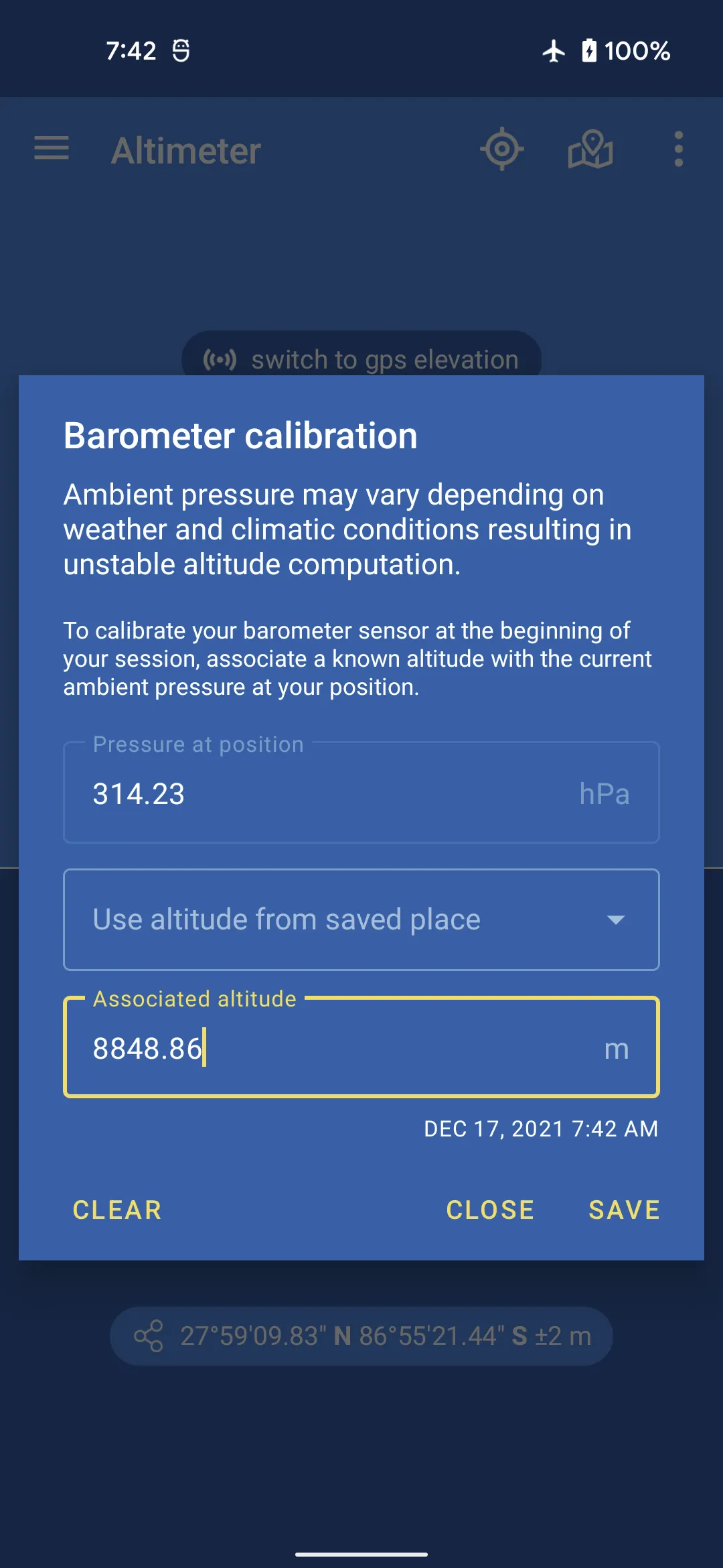 Altimeter | Indus Appstore | Screenshot