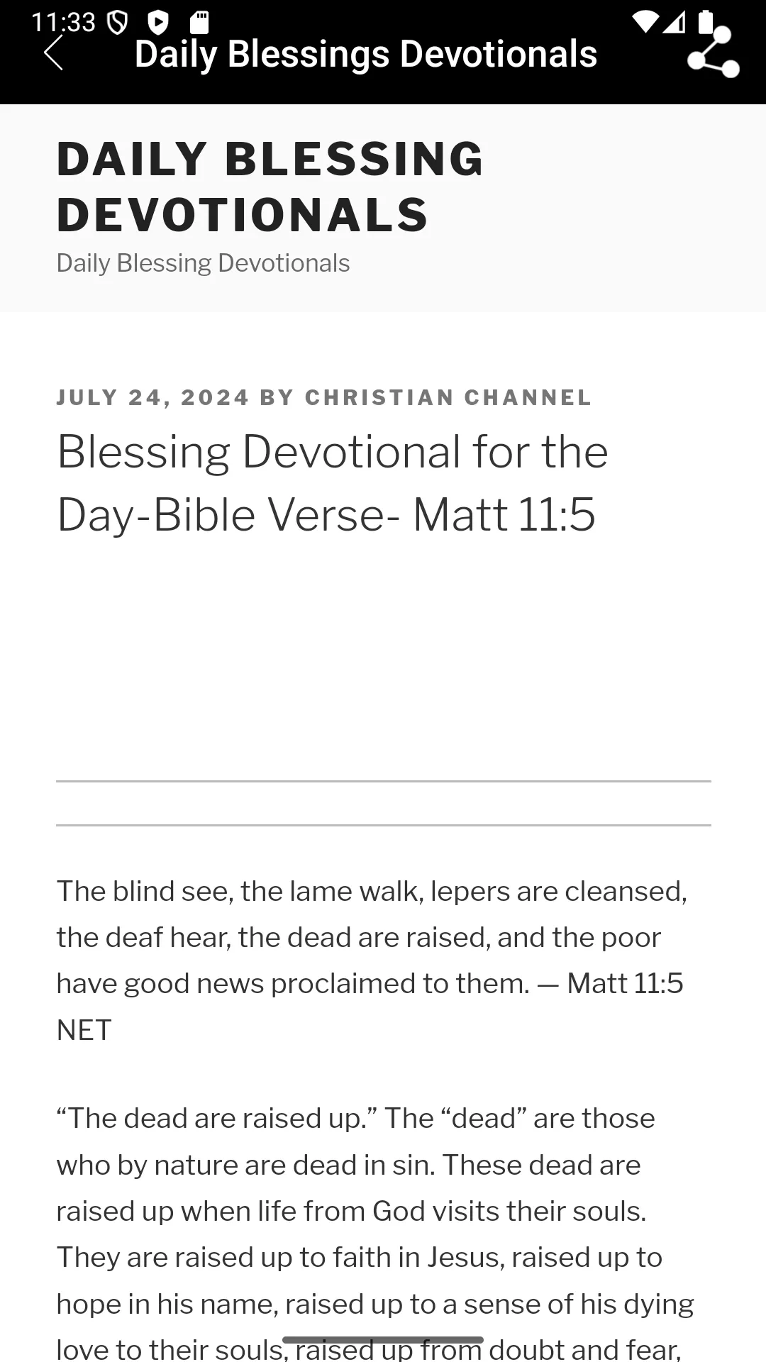 Daily Blessings Devotionals | Indus Appstore | Screenshot