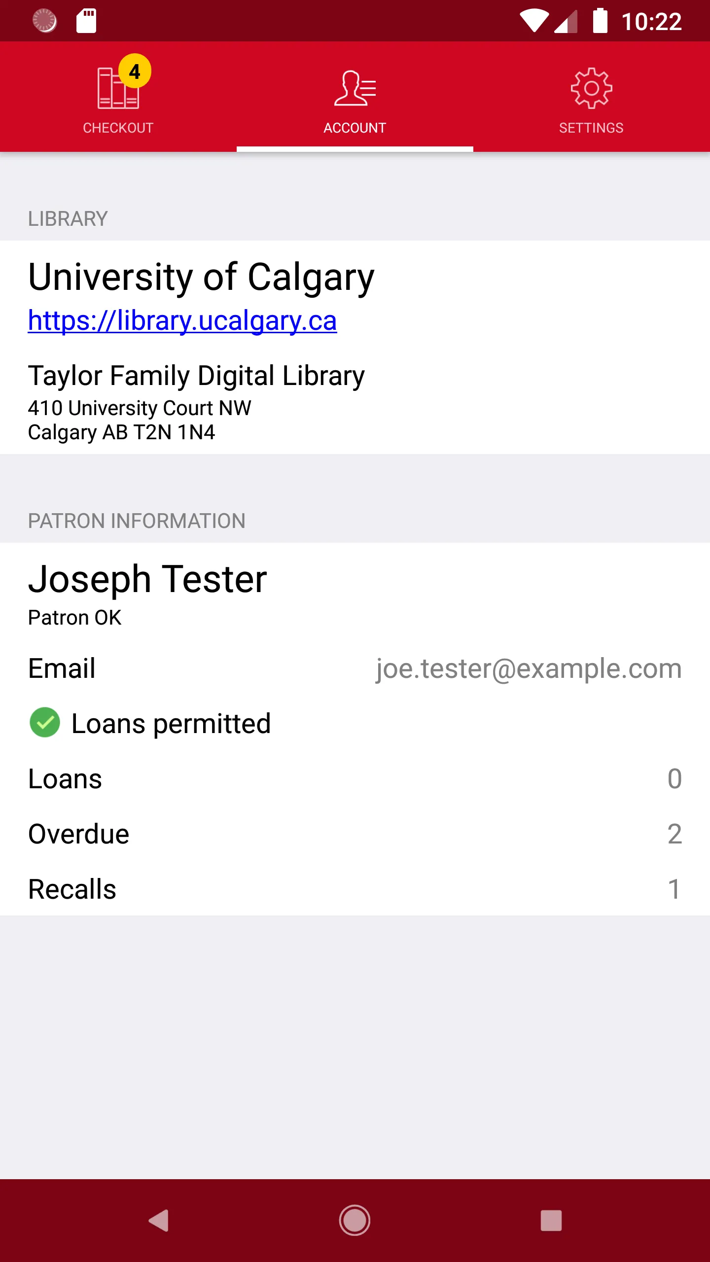 UCalgary Library Self Checkout | Indus Appstore | Screenshot