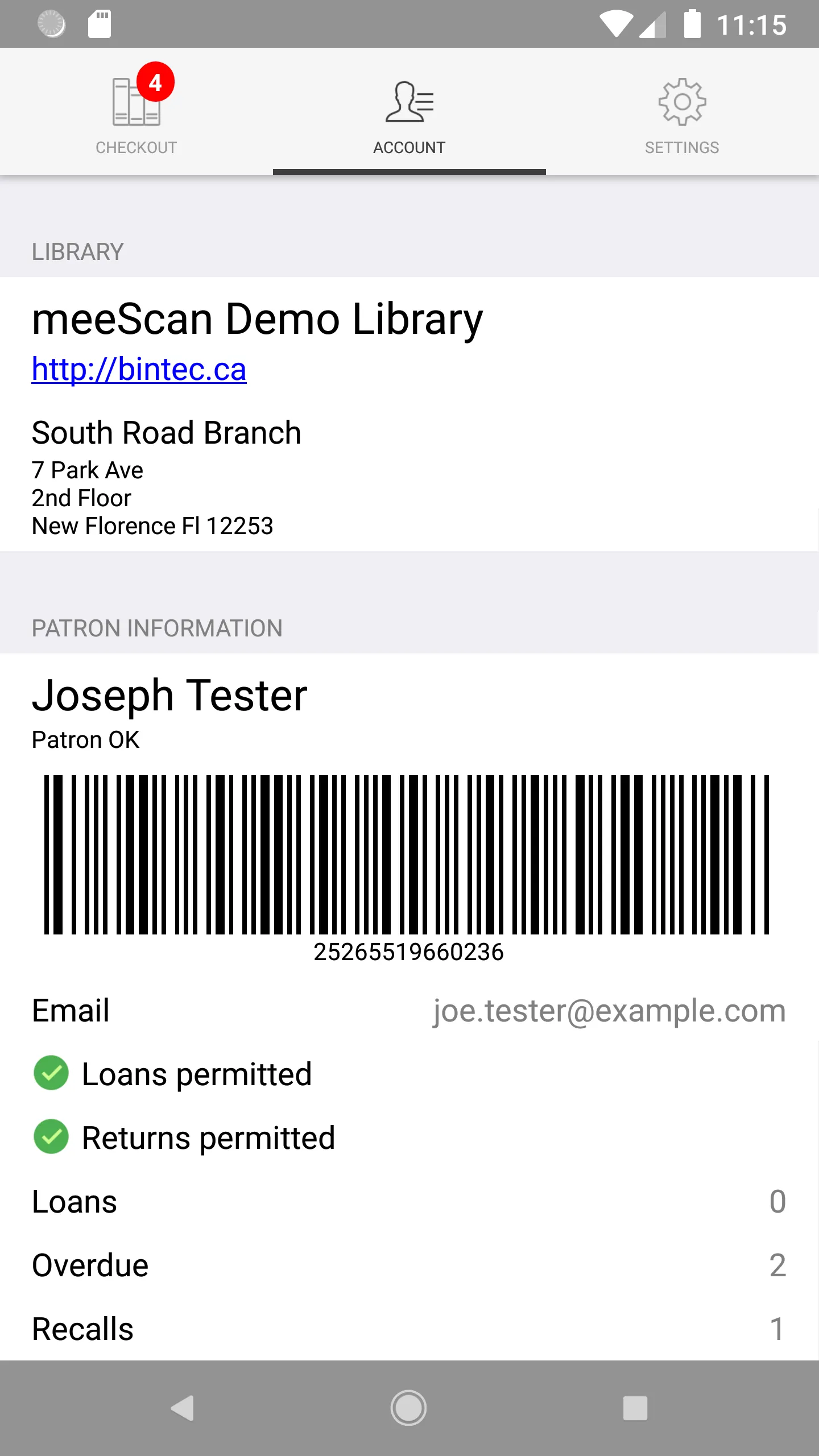 Tulane Libraries Self-Checkout | Indus Appstore | Screenshot