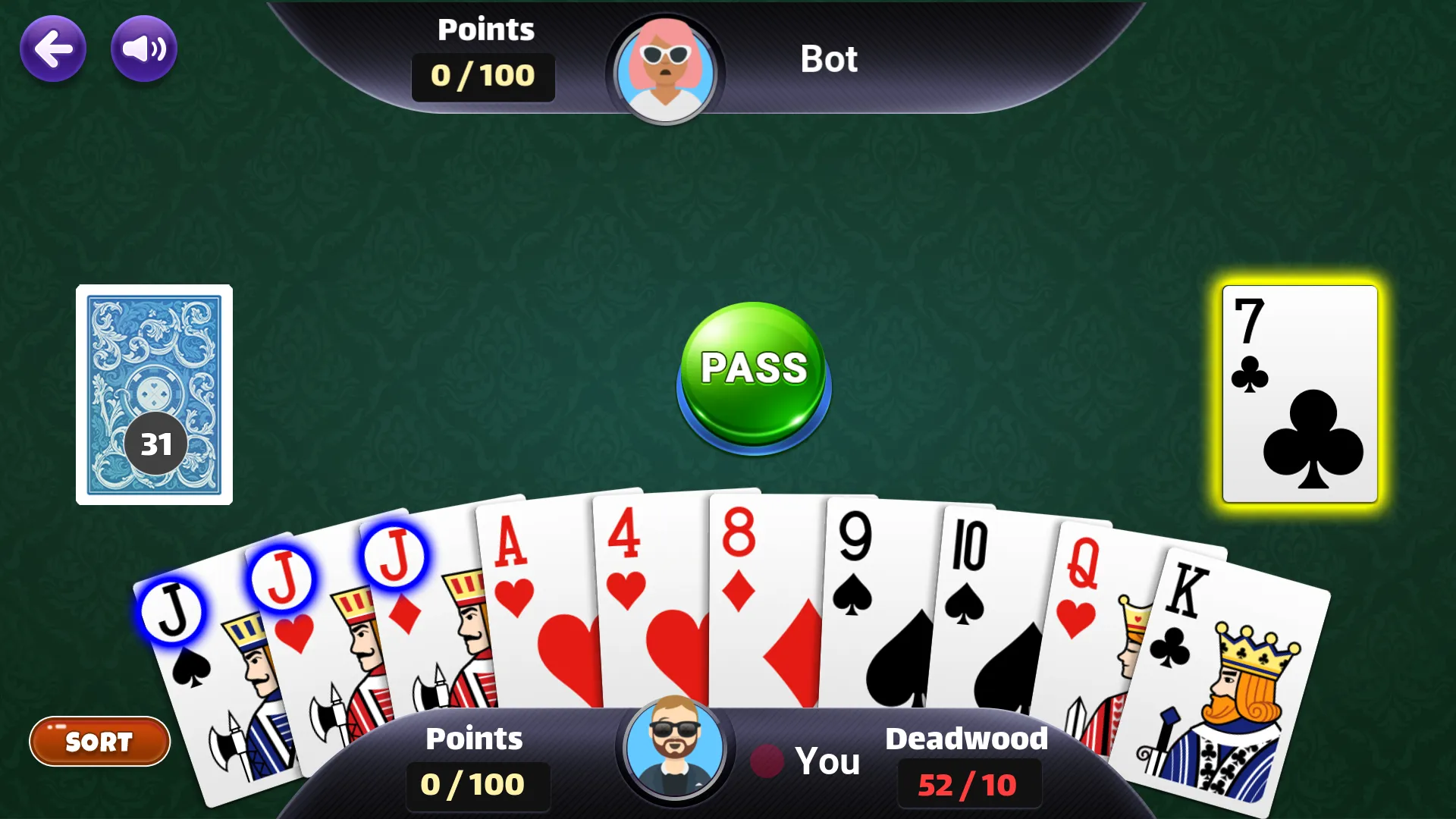 Gin Rummy Offline - Card game | Indus Appstore | Screenshot