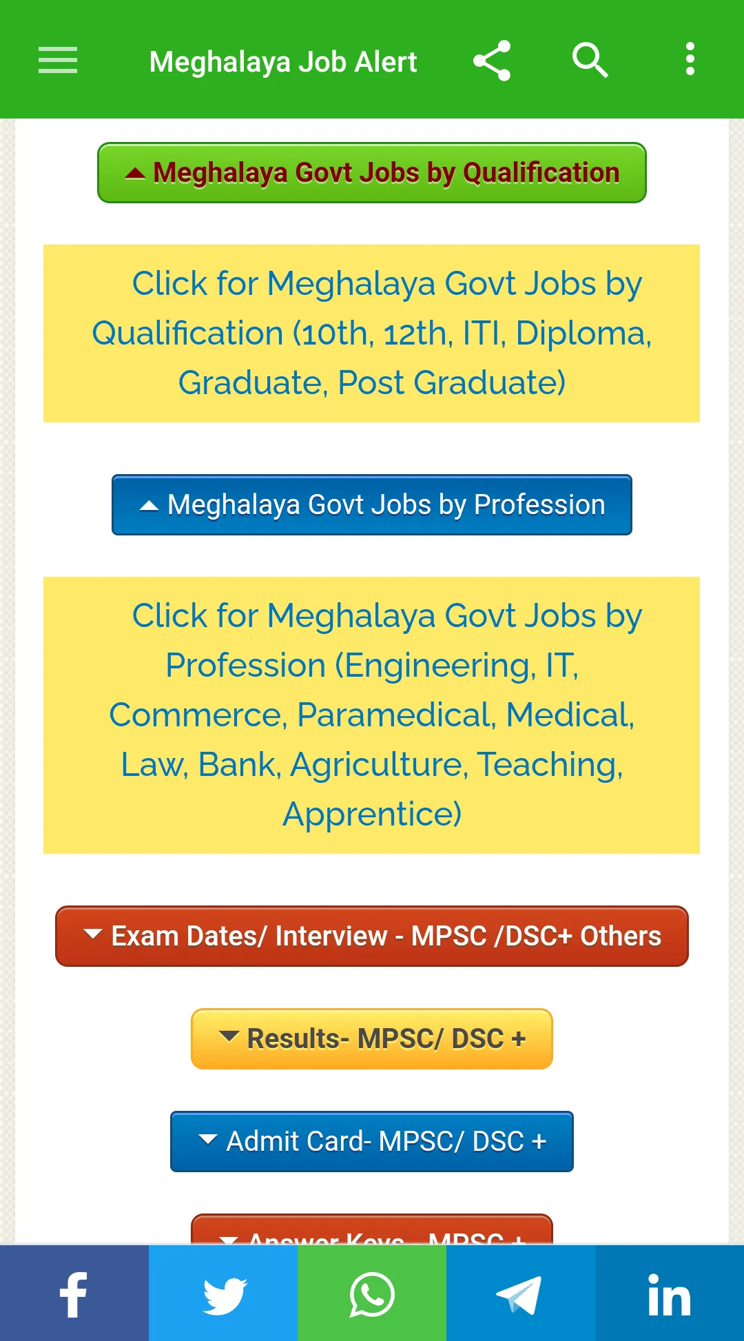 Meghalaya Job Alert | Indus Appstore | Screenshot