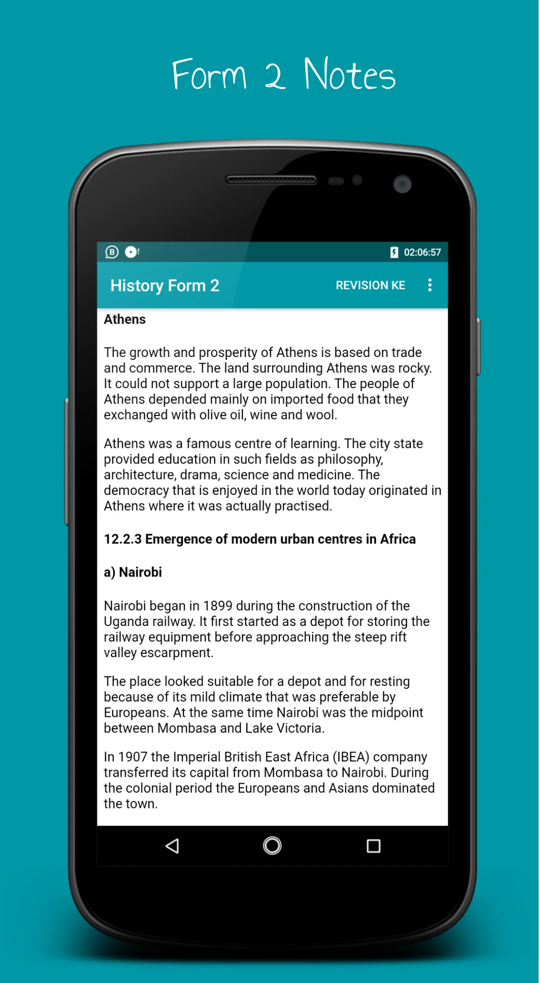 History Notes & Papers Form1-4 | Indus Appstore | Screenshot