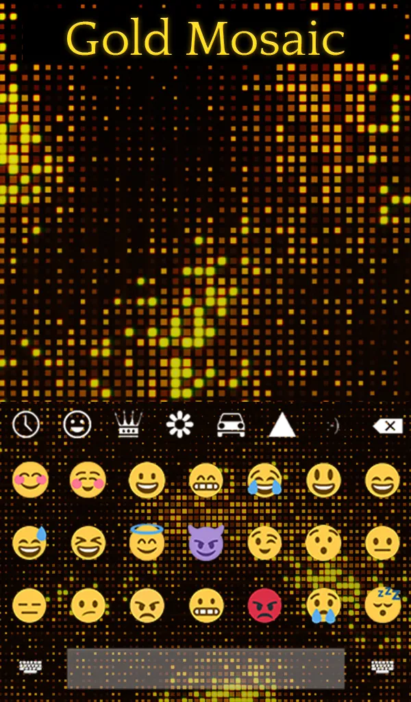 Gold Mosaic Animated Keyboard | Indus Appstore | Screenshot