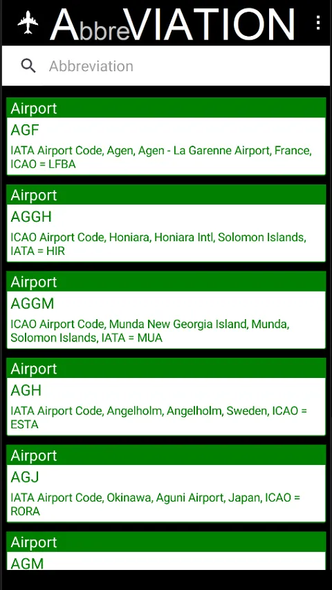 Aviation Abbreviations | Indus Appstore | Screenshot