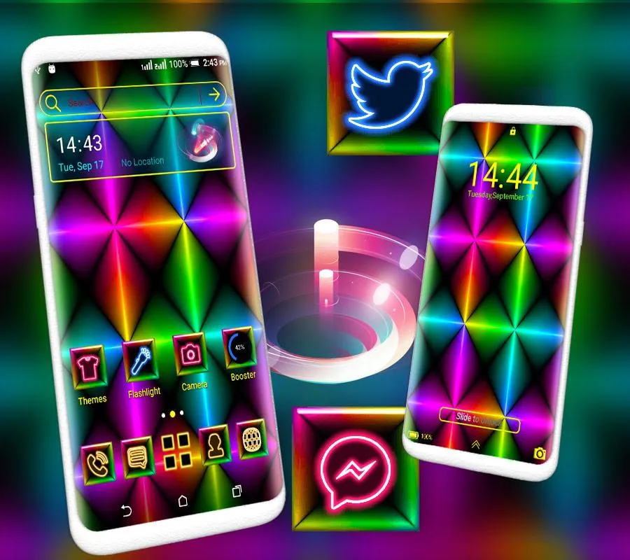 Colorful Neon Launcher Theme | Indus Appstore | Screenshot