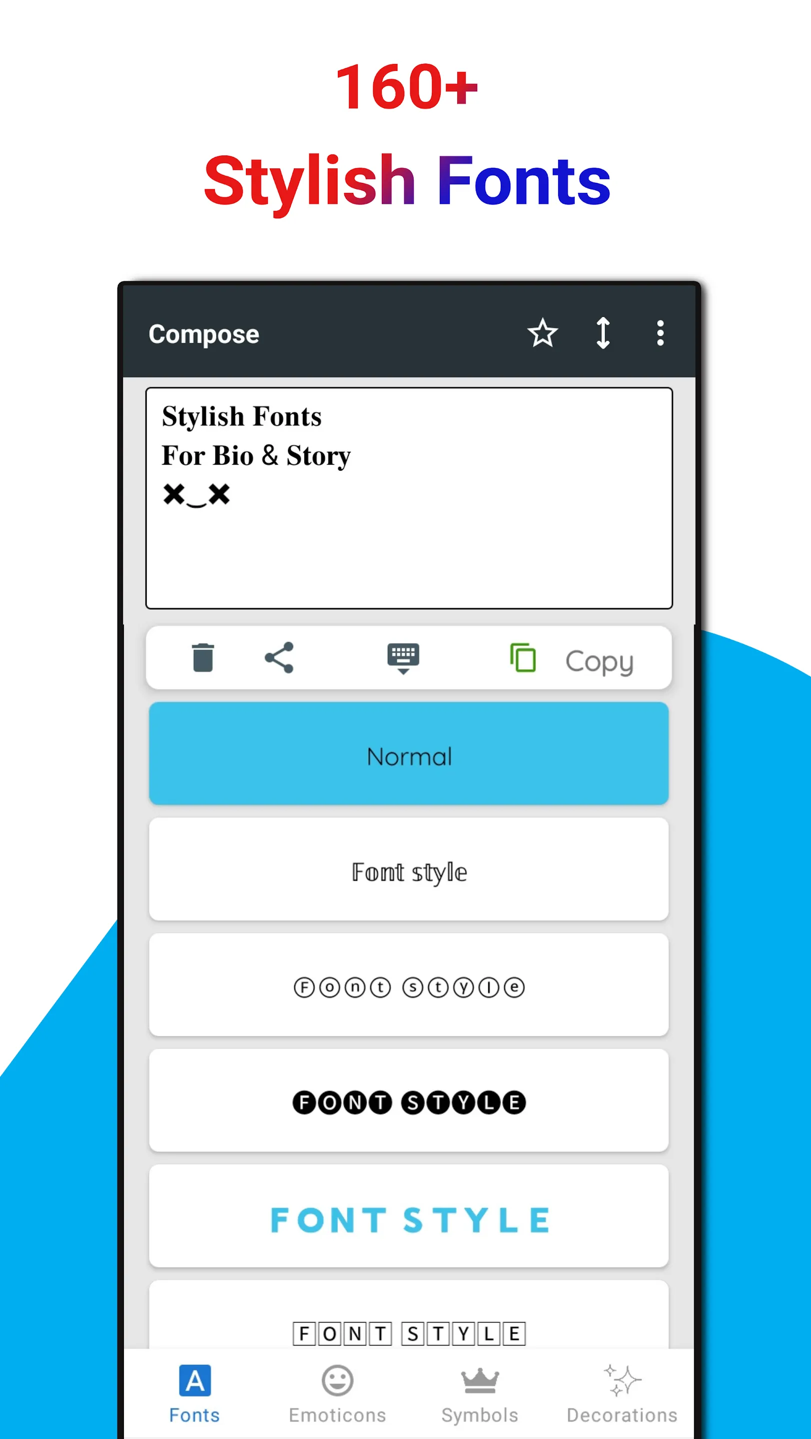 Fonts for Bio, Caption & Story | Indus Appstore | Screenshot