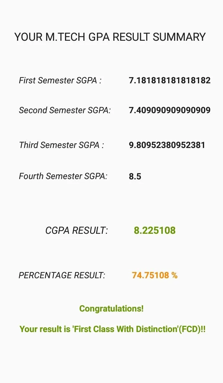 CGPA Calculator | Indus Appstore | Screenshot